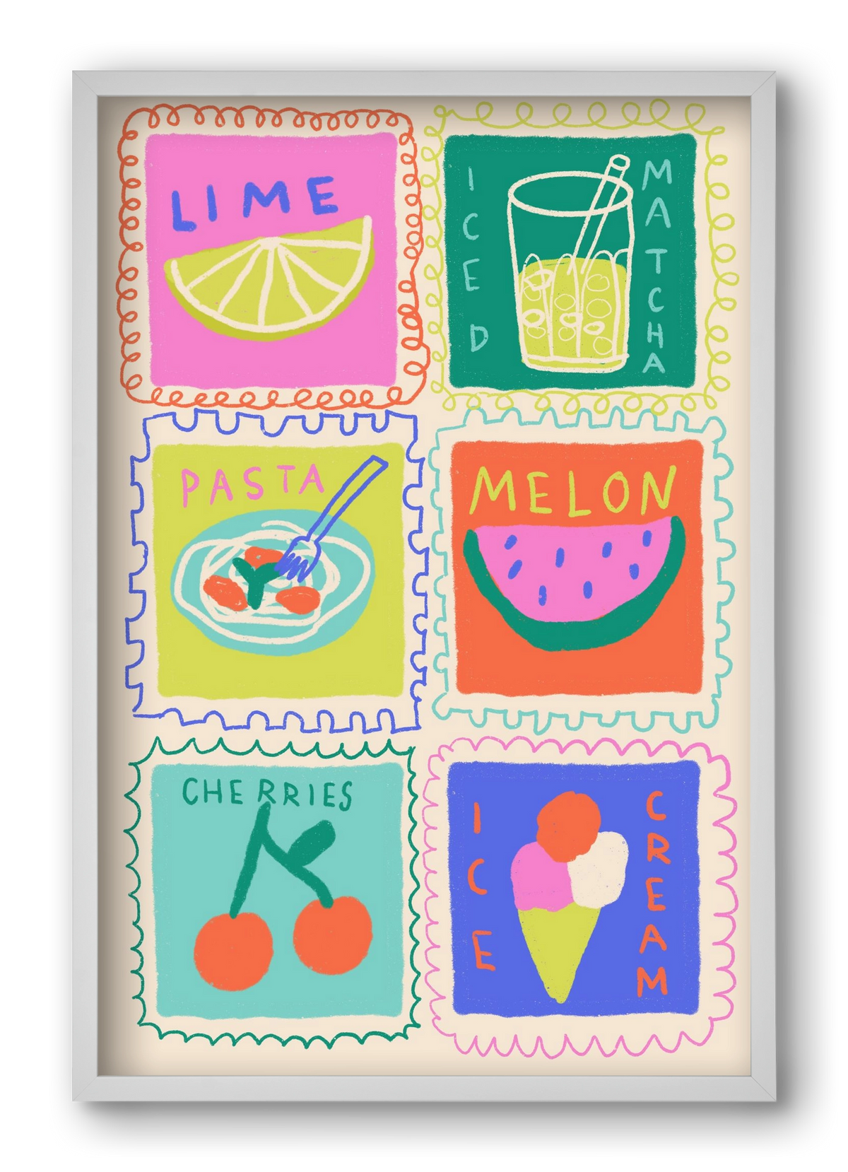 Summertime , 40x60 cm (40x60 cm), Fehér keret