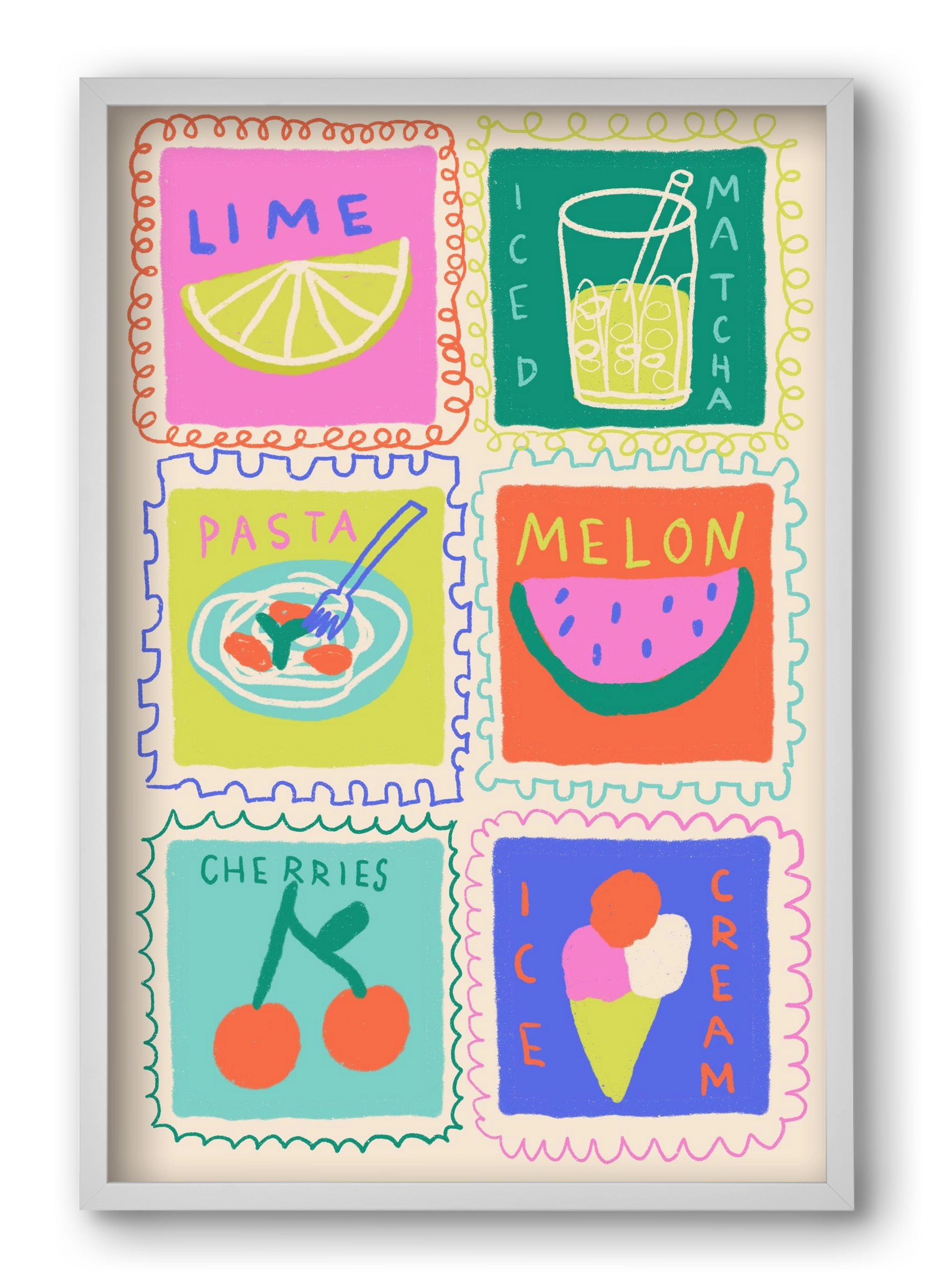 Summertime , 40x60 cm (40x60 cm), Fehér keret