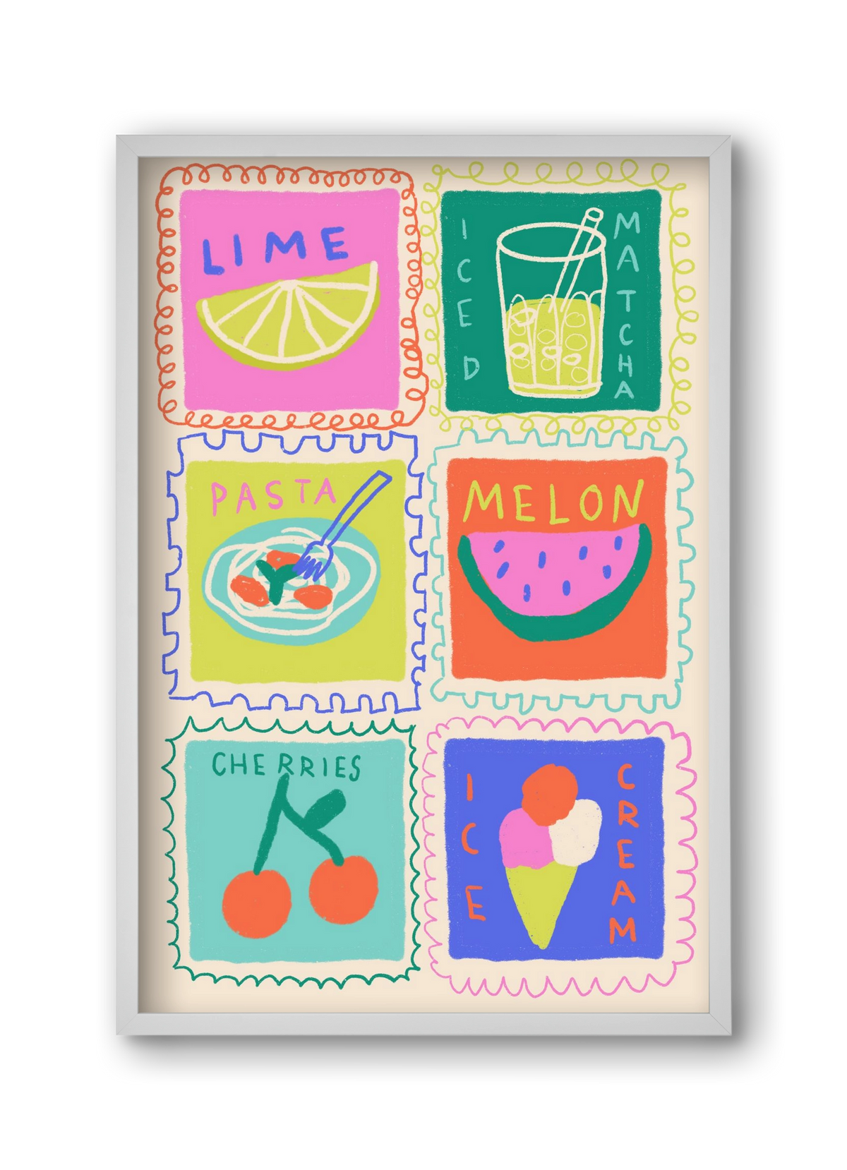 Summertime , 30x45 cm (30x45 cm), Fehér keret