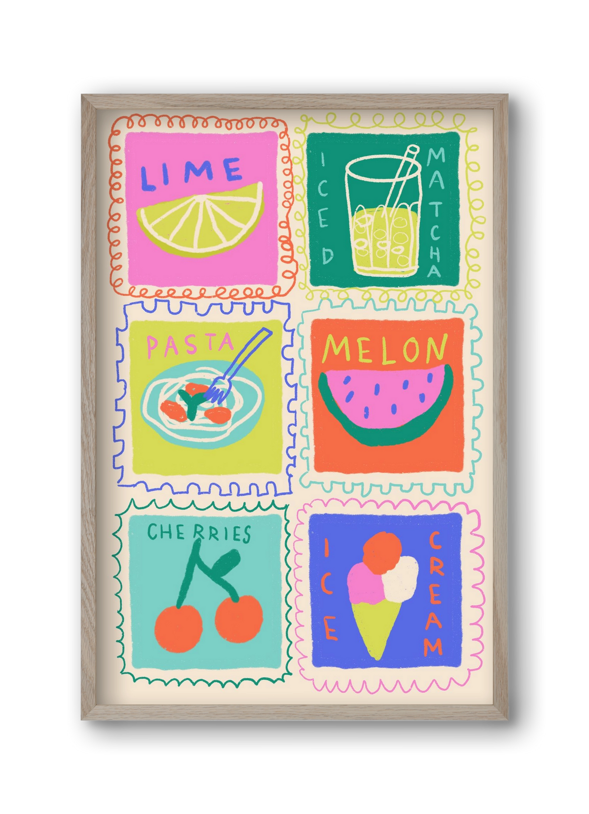 Summertime , 30x45 cm (30x45 cm), Tölgy keret