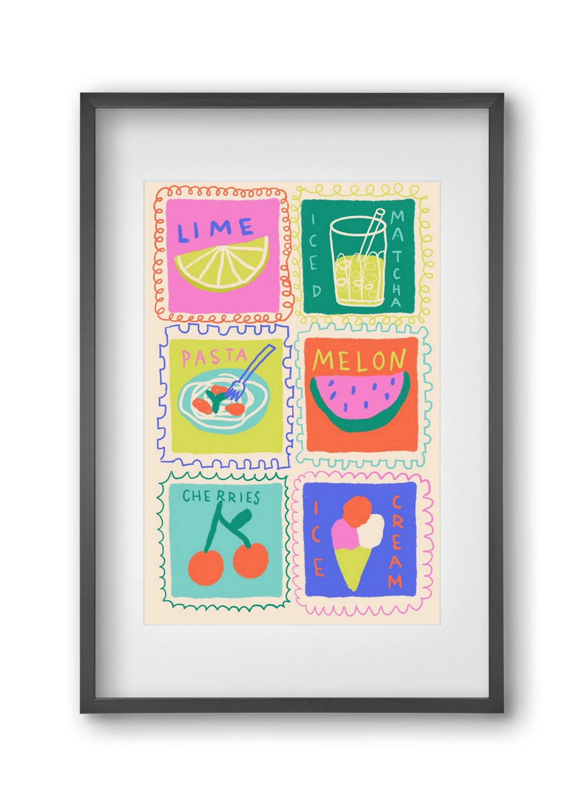 Summertime , 30x45 cm (20x30 cm), Fekete keret, paszpartuval