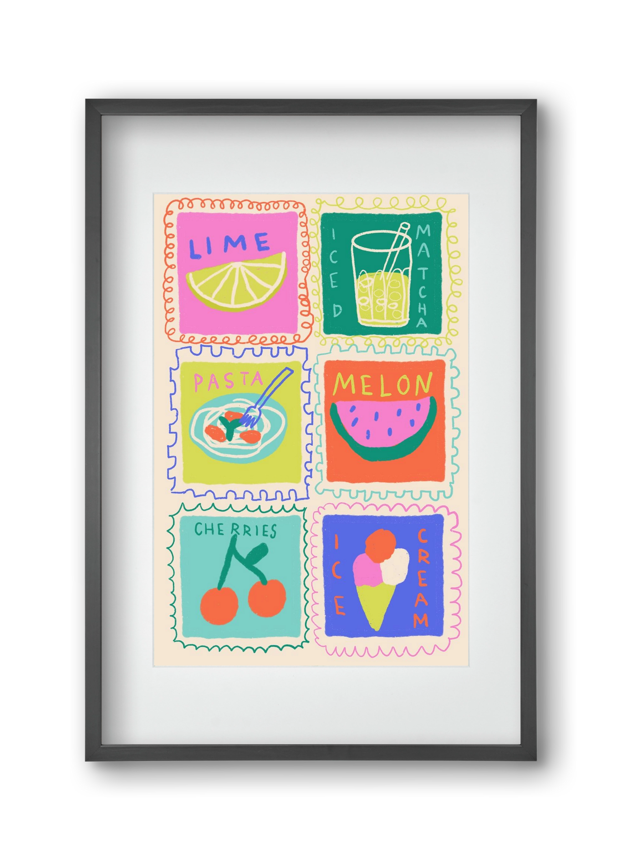 Summertime , 30x45 cm (20x30 cm), Fekete keret, paszpartuval