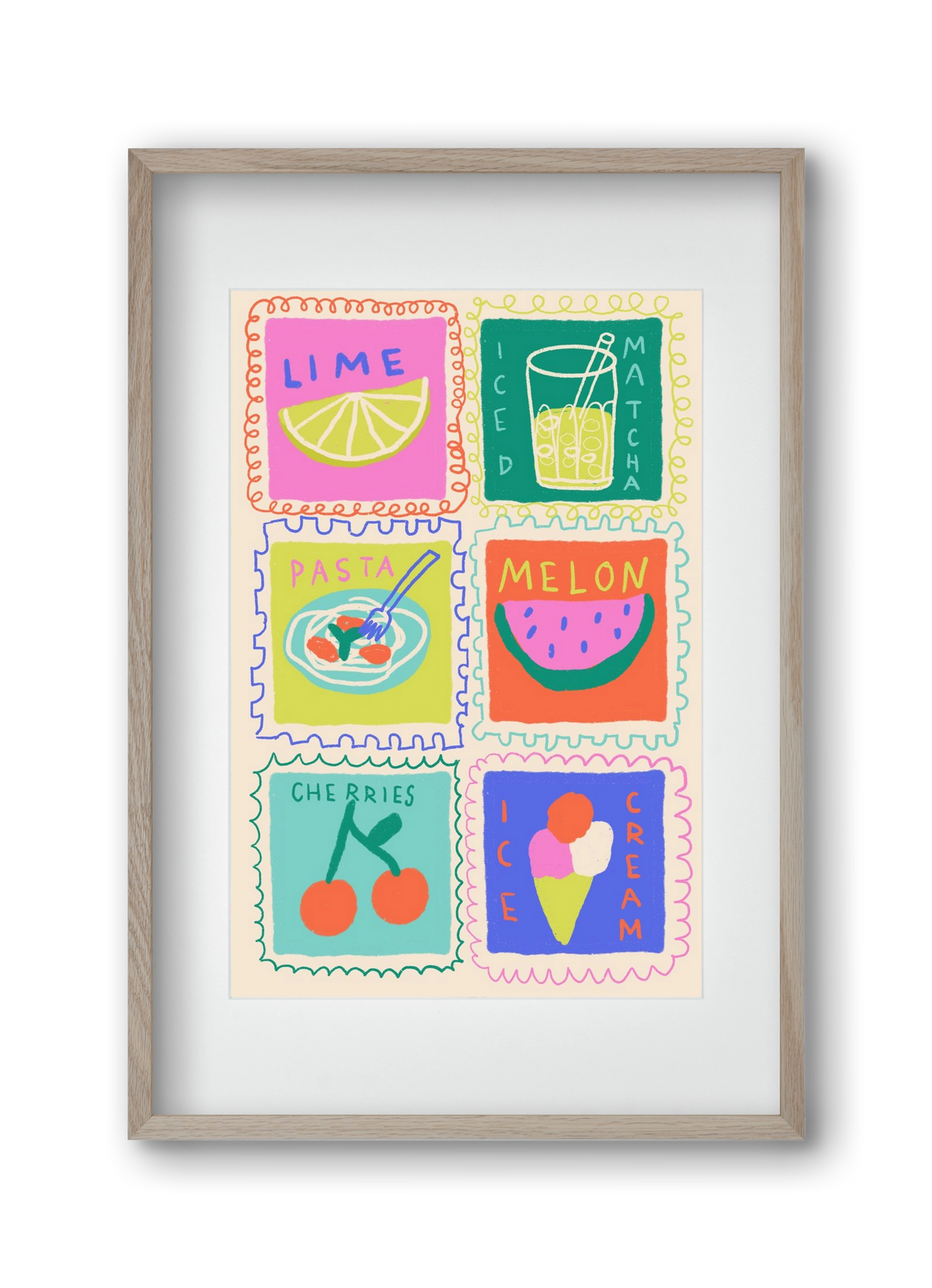 Summertime , 30x45 cm (20x30 cm), Tölgy keret, paszpartuval