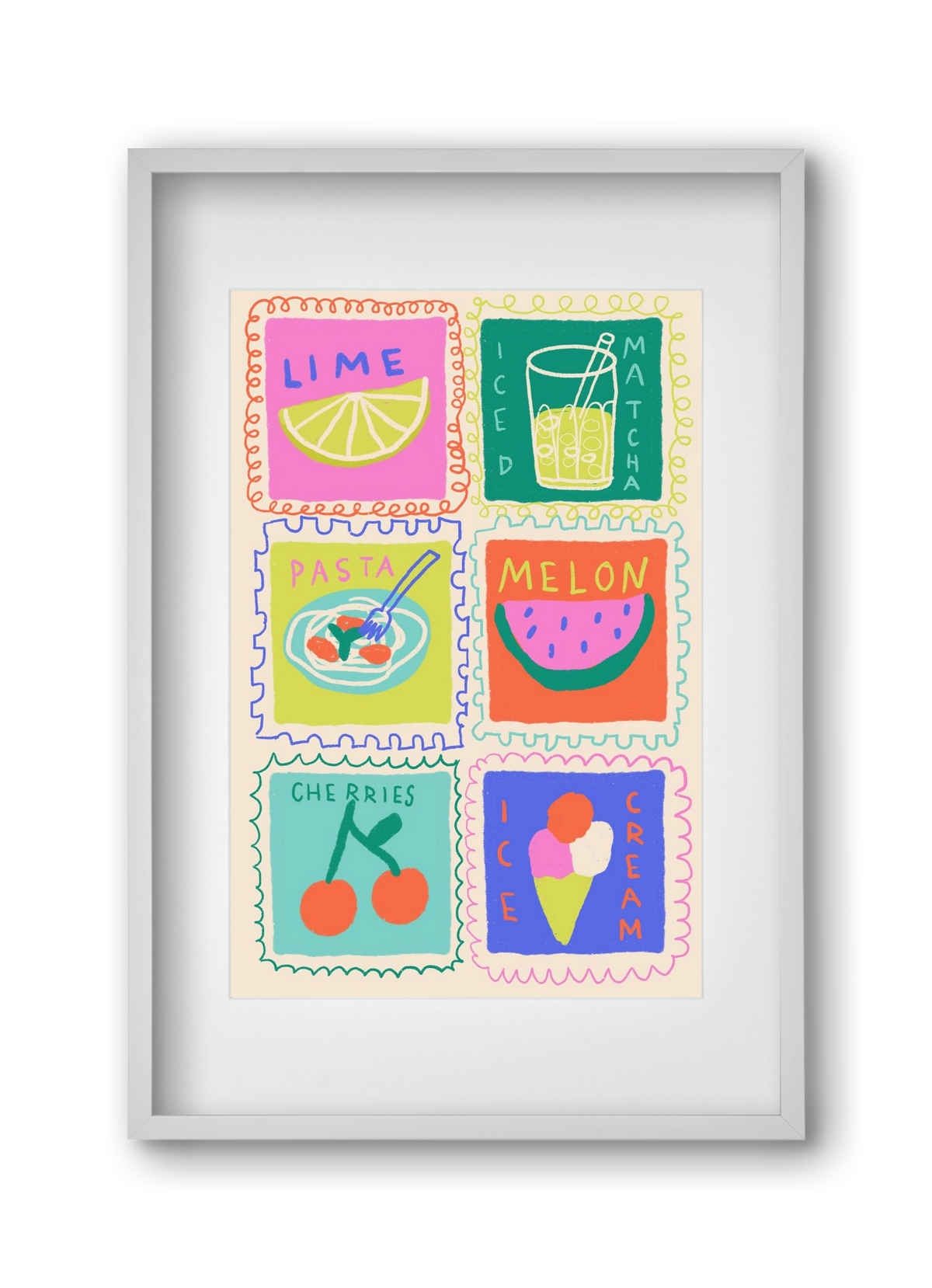 Summertime , 30x45 cm (20x30 cm), Fehér keret, paszpartuval