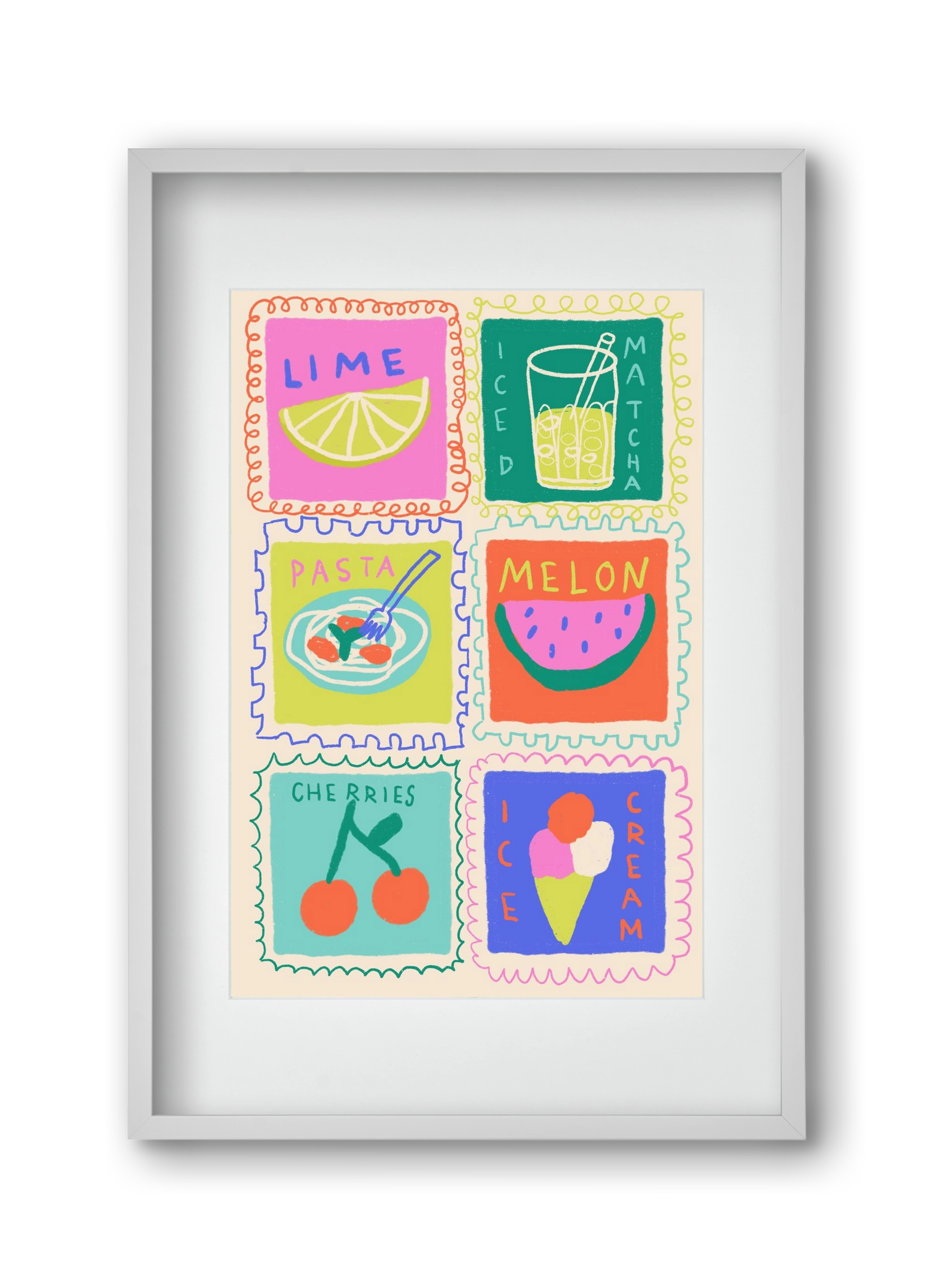 Summertime , 30x45 cm (20x30 cm), Fehér keret, paszpartuval