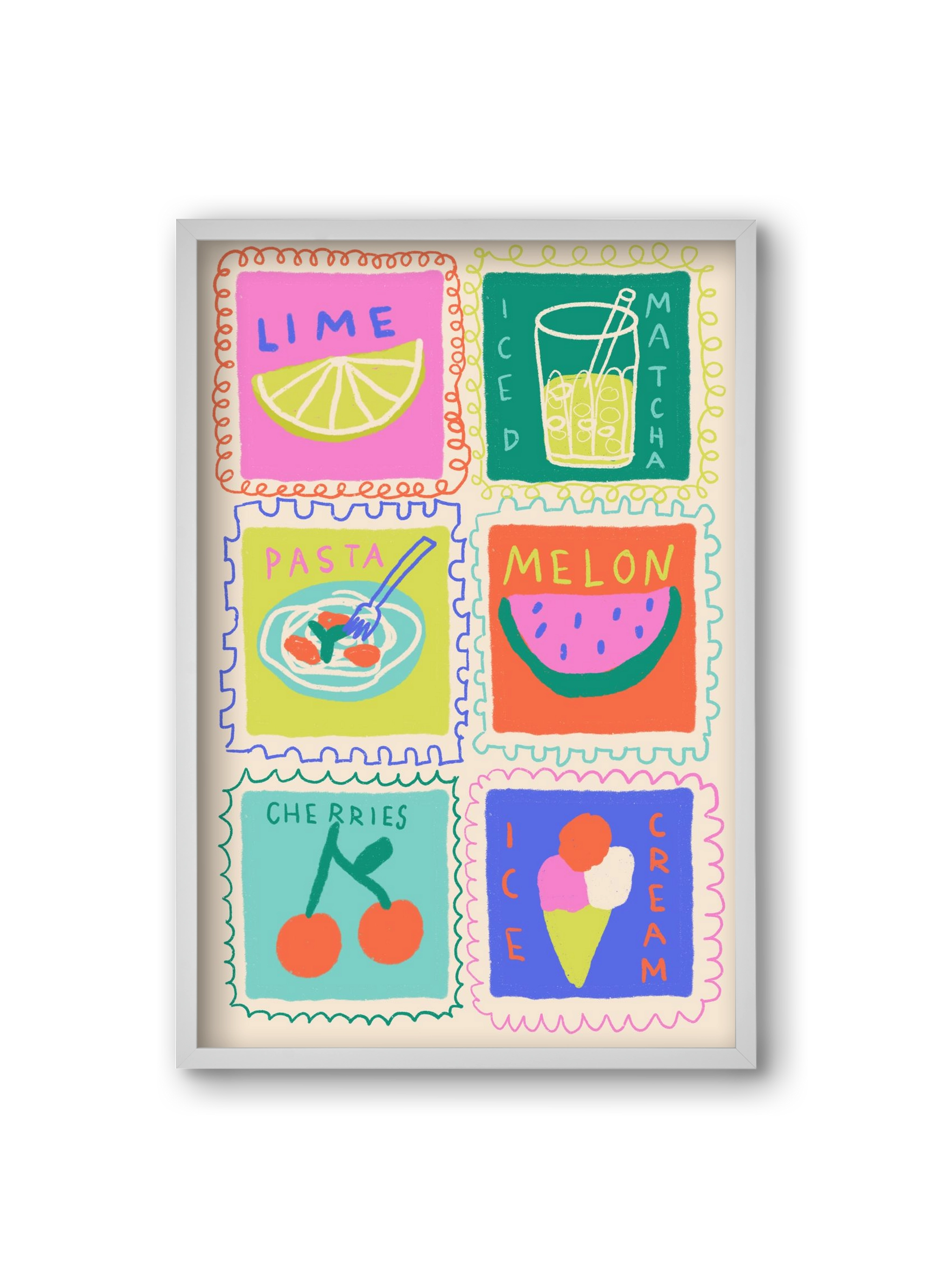 Summertime , 20x30 cm (20x30 cm), Fehér keret