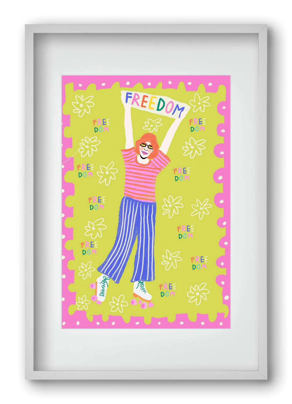 Freedom , 40x60 cm (30x45 cm), Fehér keret, paszpartuval