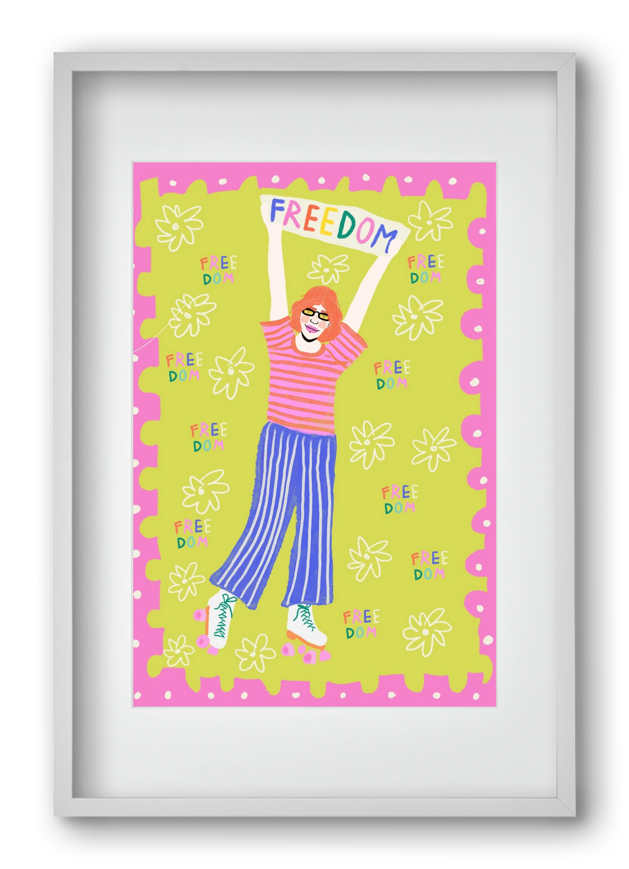 Freedom , 40x60 cm (30x45 cm), Fehér keret, paszpartuval