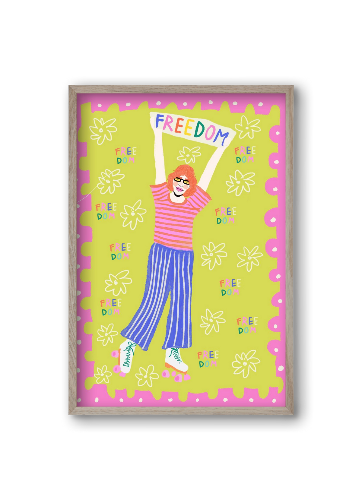 Freedom , 20x30 cm (20x30 cm), Tölgy keret