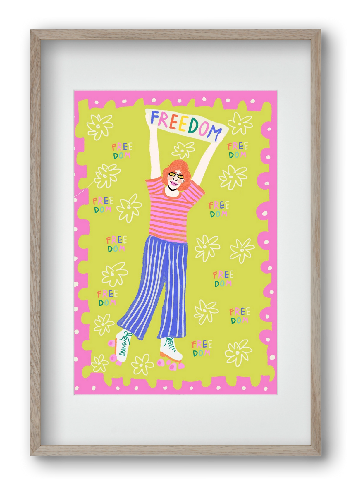 Freedom , 40x60 cm (30x45 cm), Tölgy keret, paszpartuval