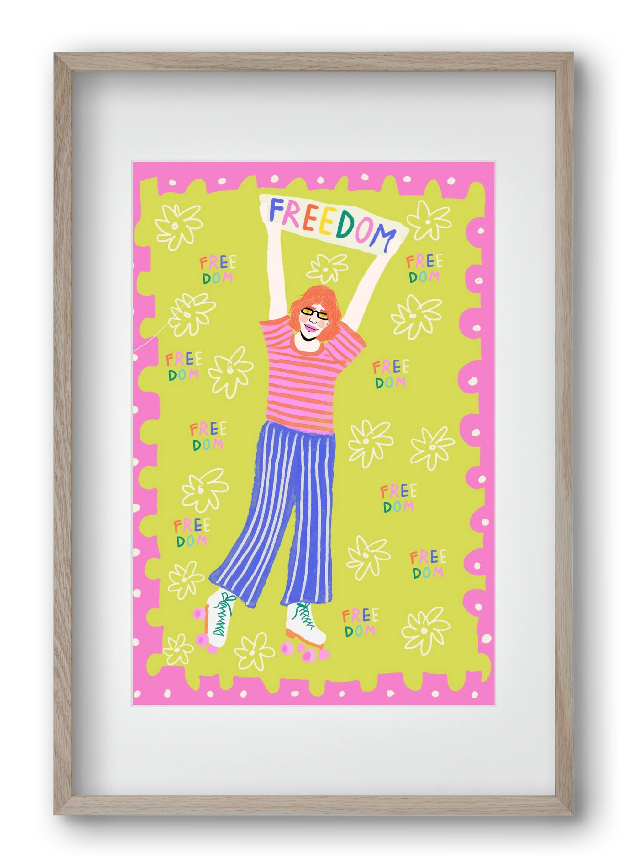 Freedom , 40x60 cm (30x45 cm), Tölgy keret, paszpartuval