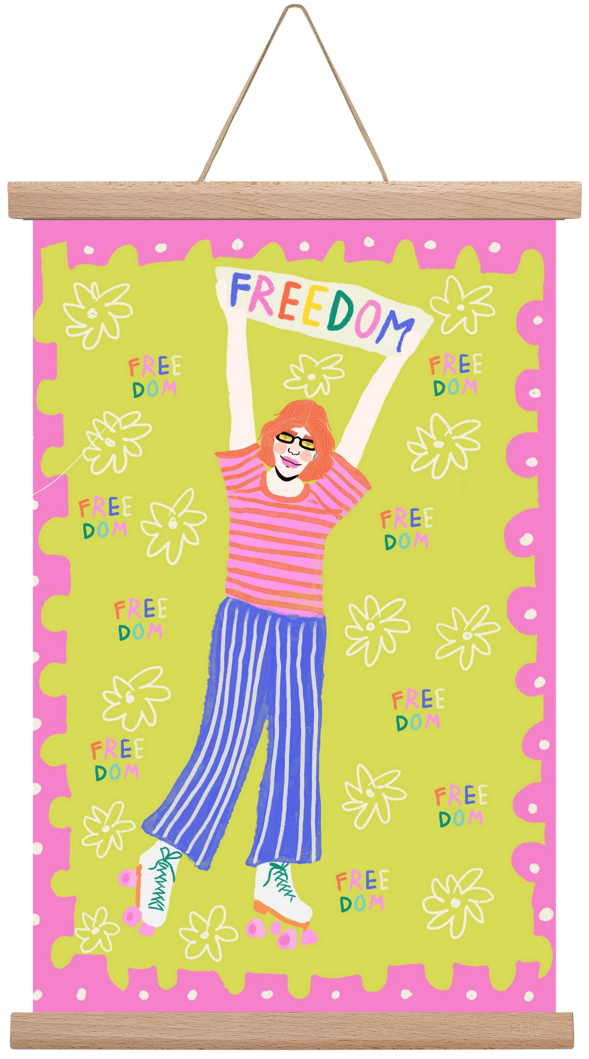 Freedom , 30x45 cm (30x45 cm), Tölgy akasztó