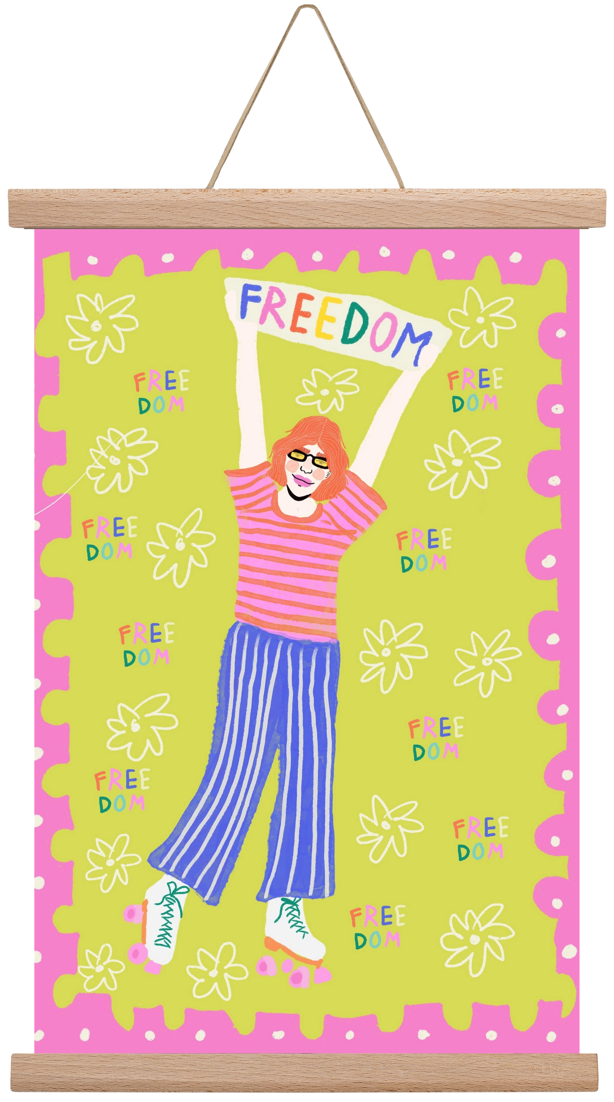 Freedom , 30x45 cm (30x45 cm), Tölgy akasztó