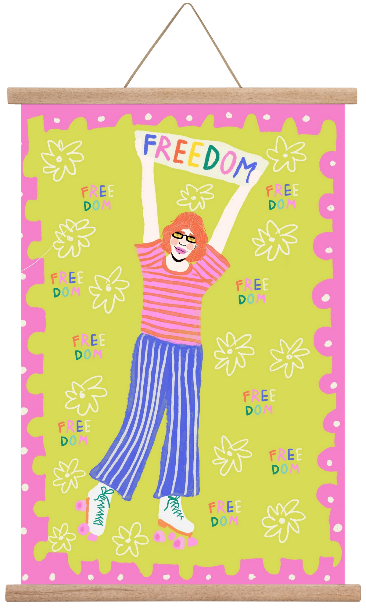 Freedom , 40x60 cm (40x60 cm), Tölgy akasztó