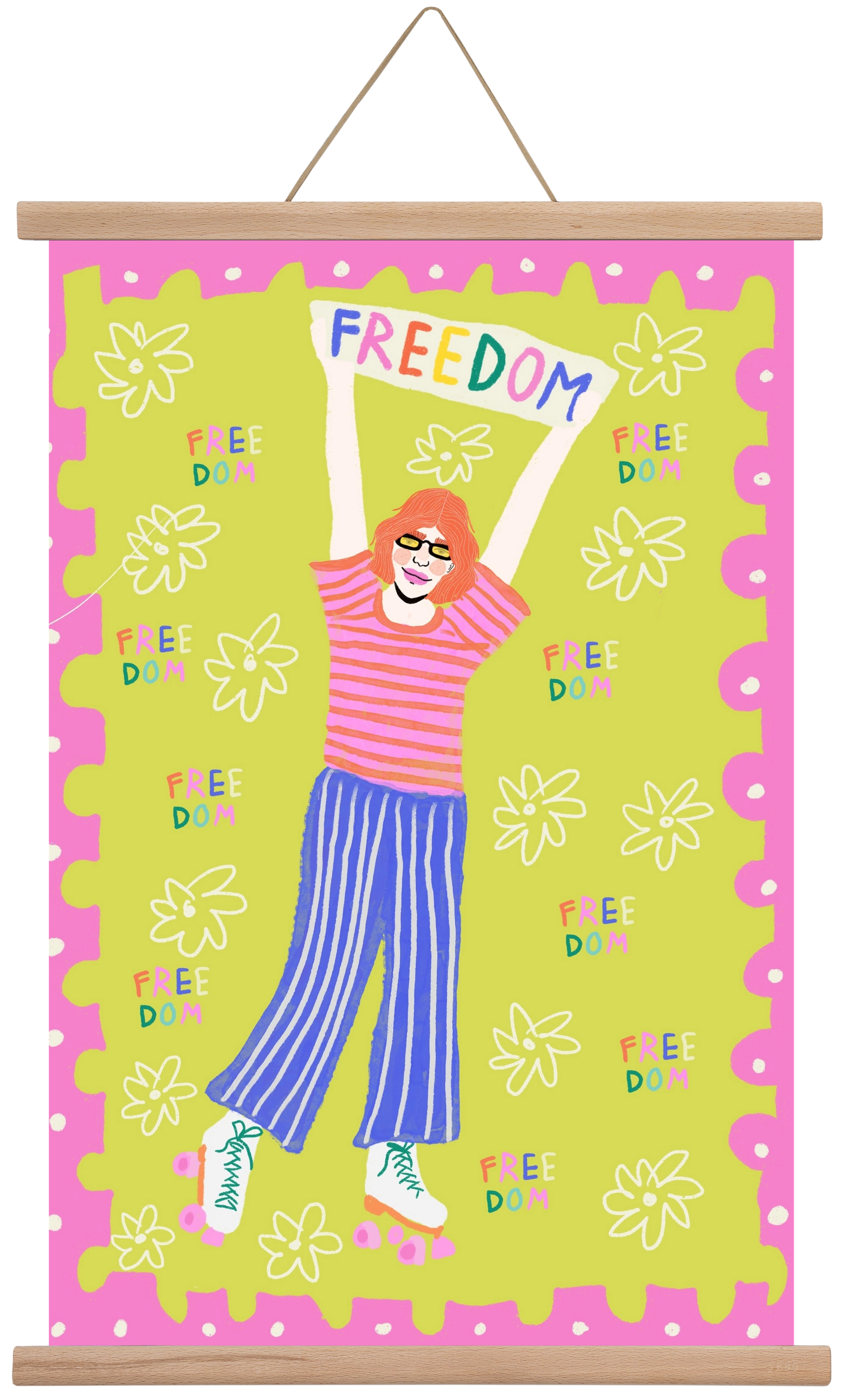 Freedom , 40x60 cm (40x60 cm), Tölgy akasztó