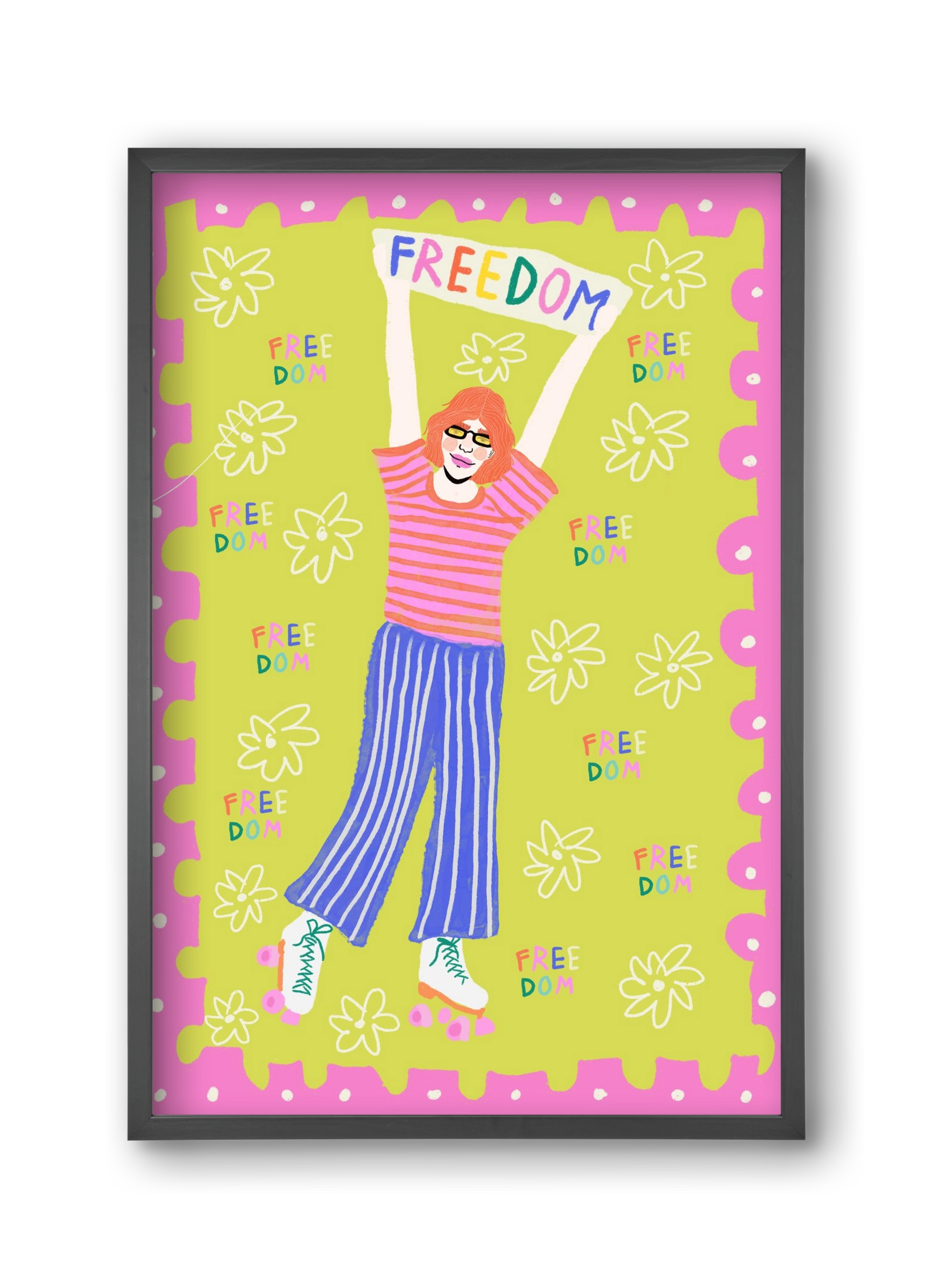 Freedom , 30x45 cm (30x45 cm), Fekete keret