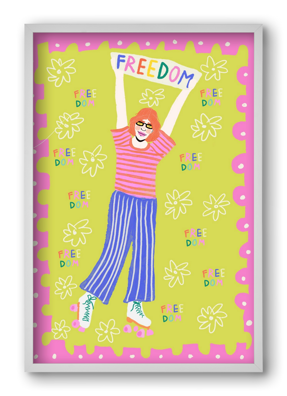 Freedom , 40x60 cm (40x60 cm), Fehér keret