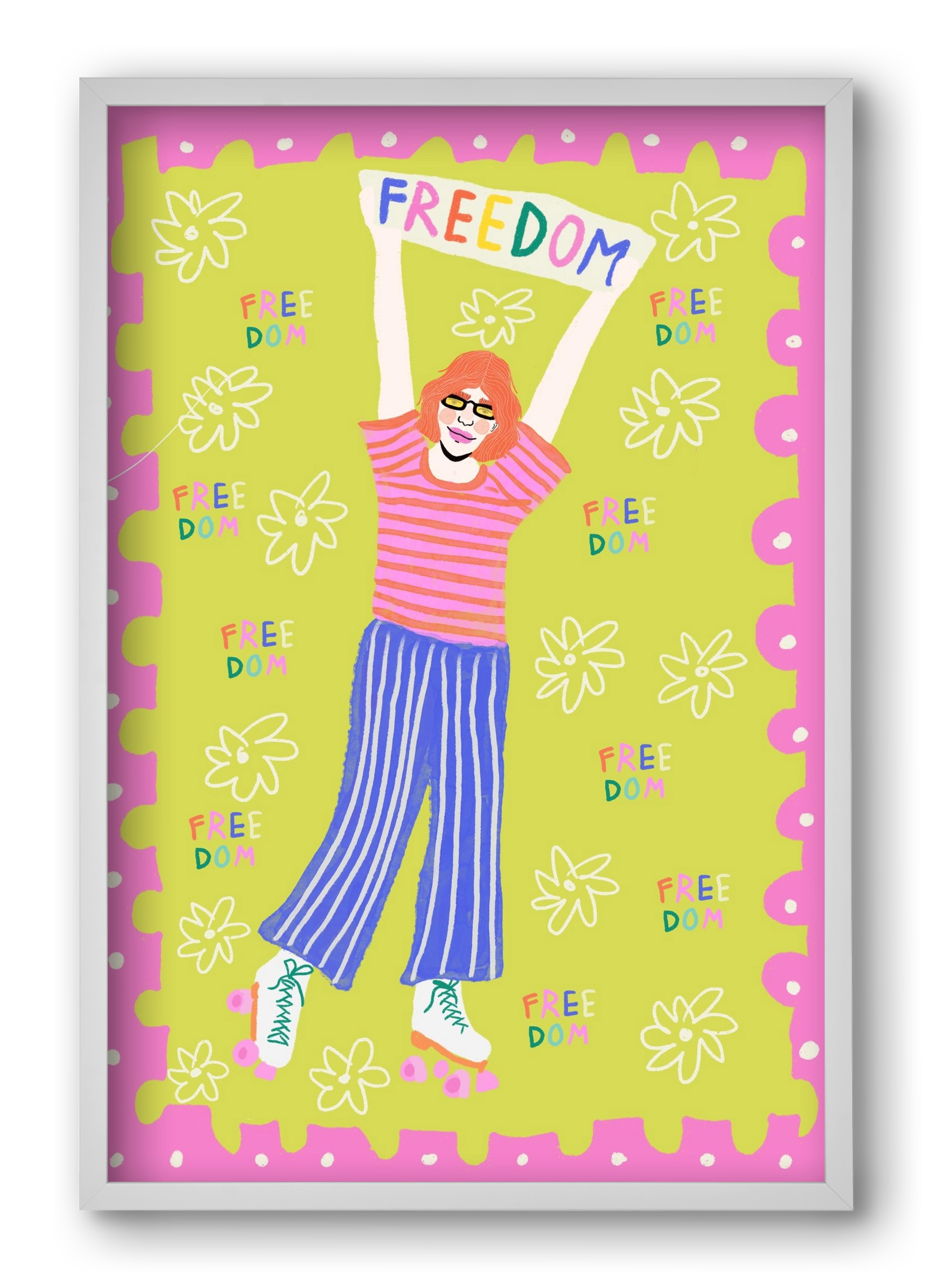 Freedom , 40x60 cm (40x60 cm), Fehér keret