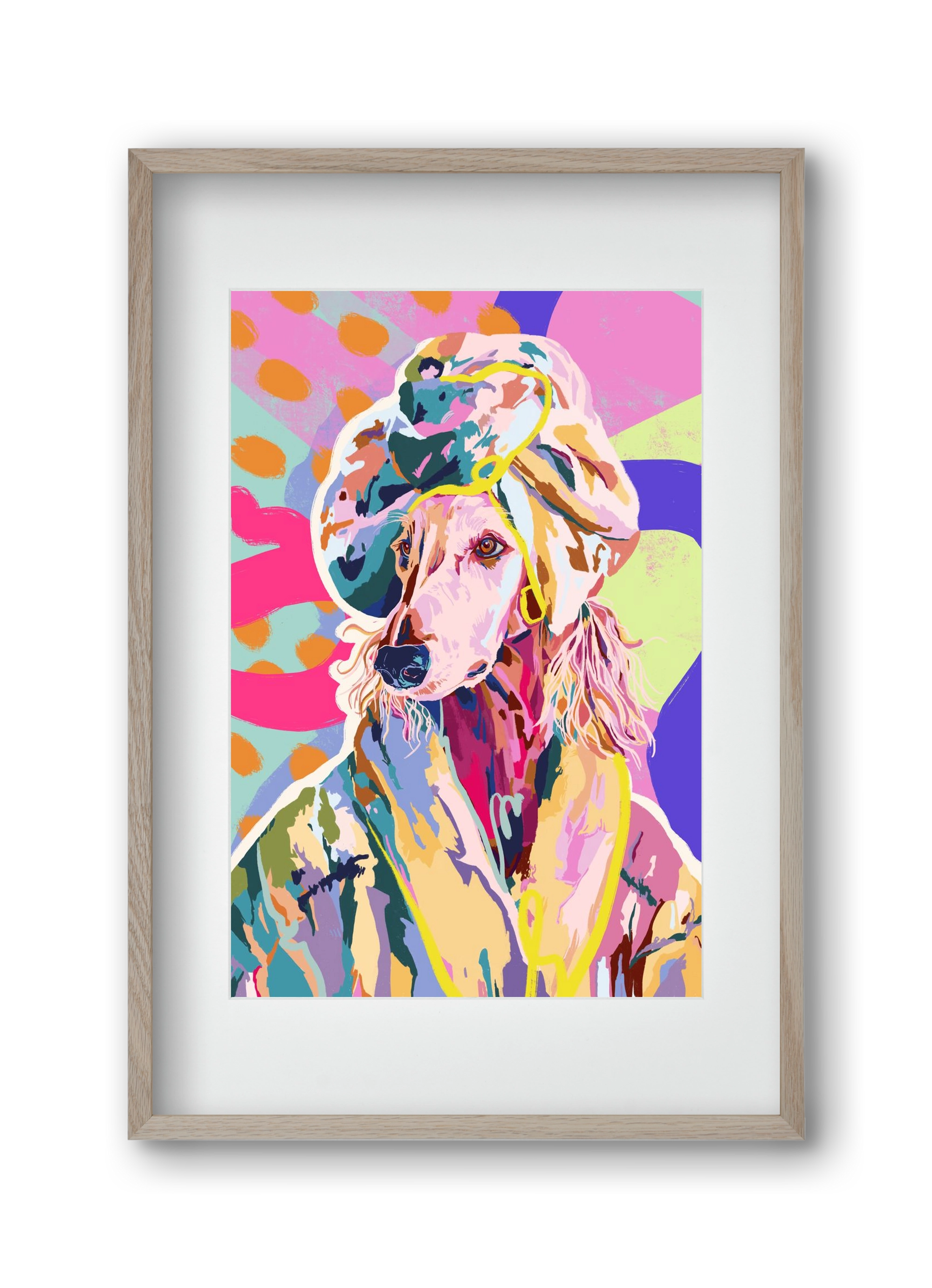 Affie, 30x45 cm (20x30 cm), Tölgy keret, paszpartuval