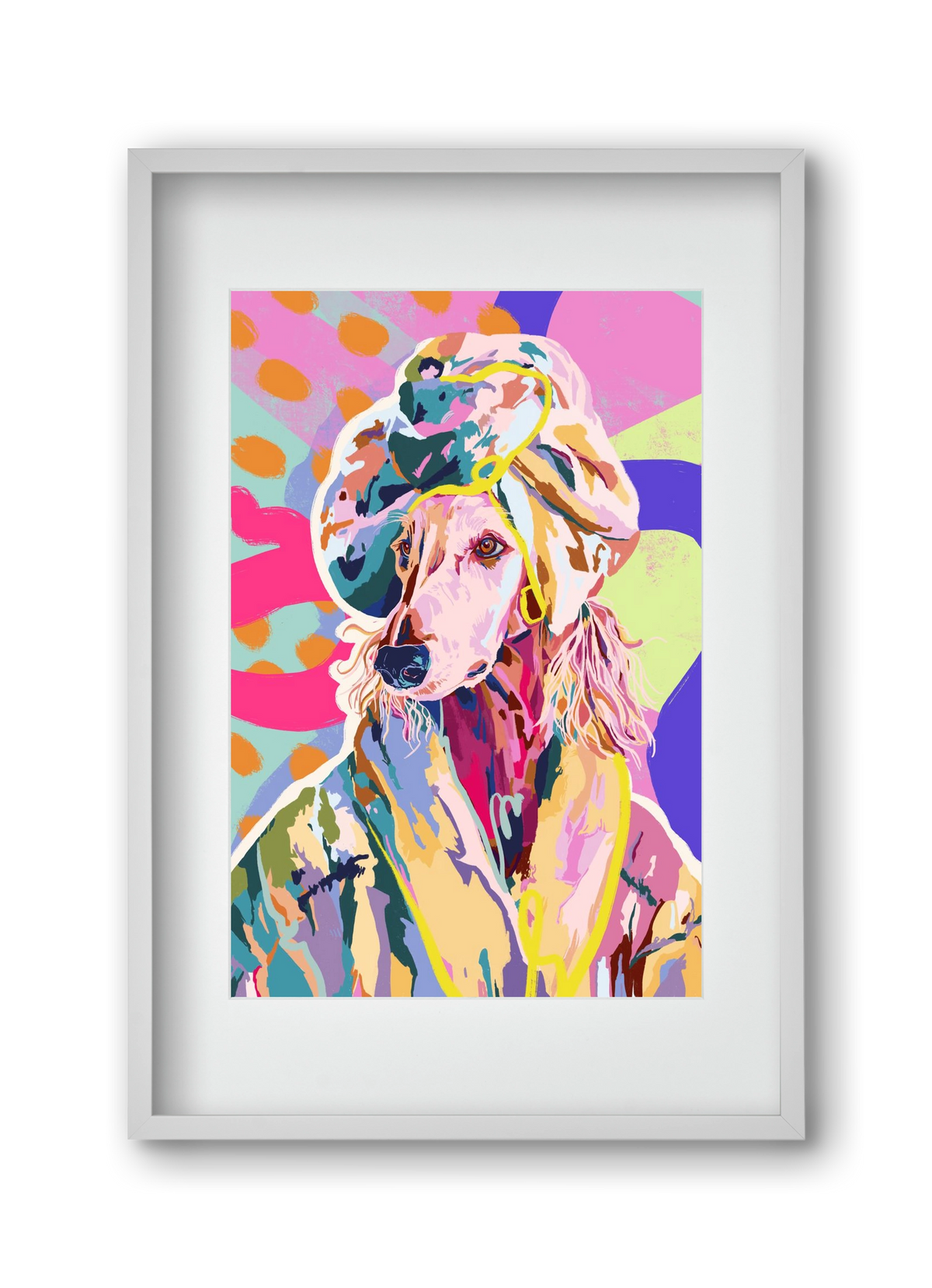 Affie, 30x45 cm (20x30 cm), Fehér keret, paszpartuval