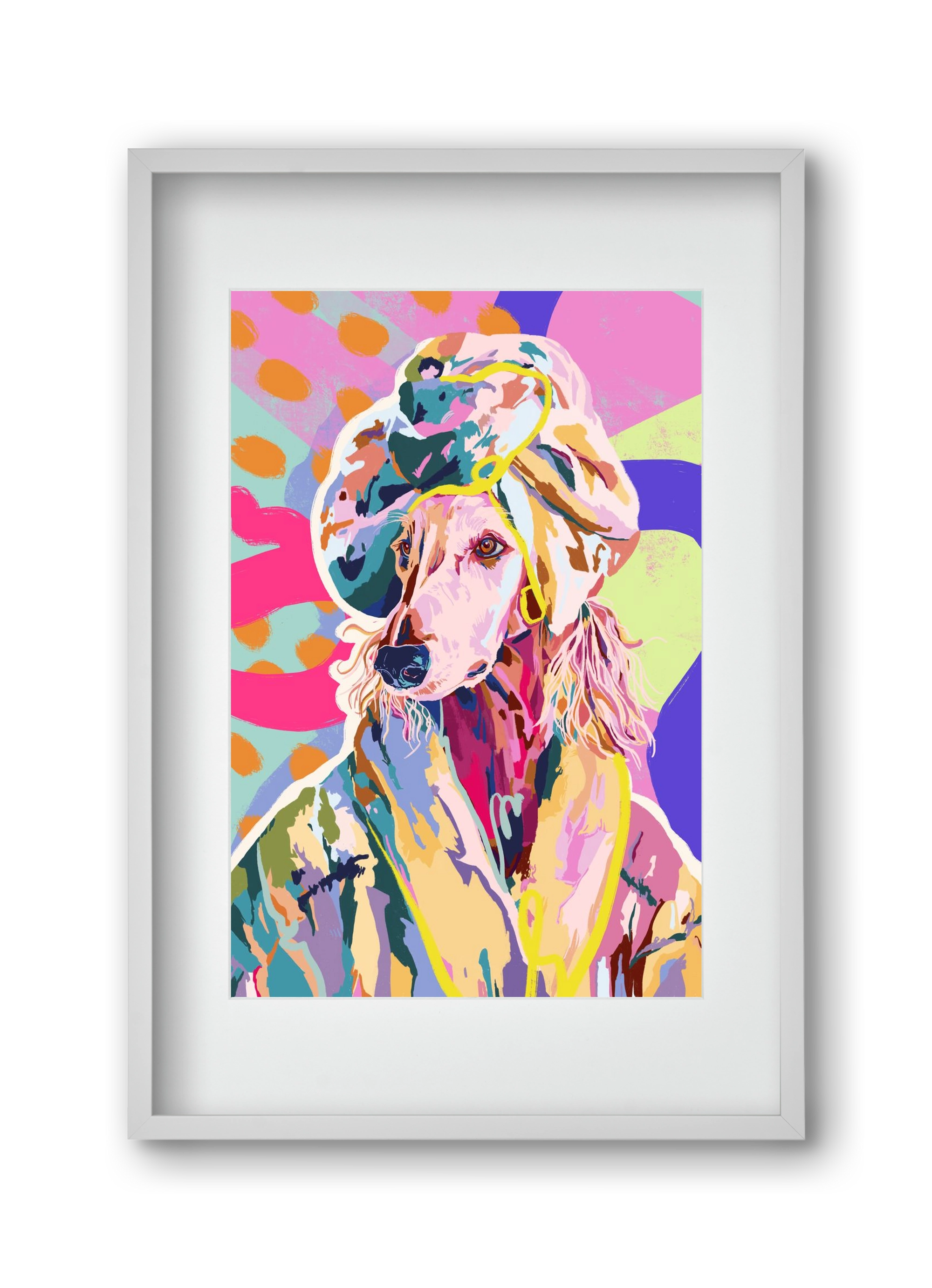 Affie, 30x45 cm (20x30 cm), Fehér keret, paszpartuval