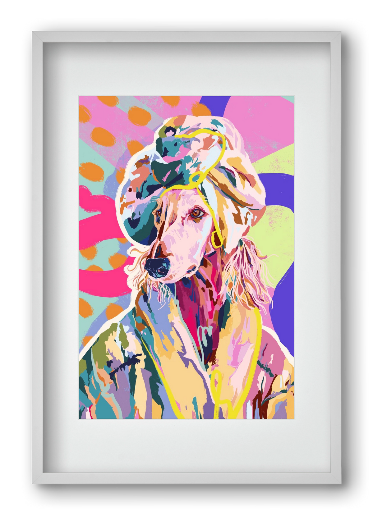 Affie, 40x60 cm (30x45 cm), Fehér keret, paszpartuval