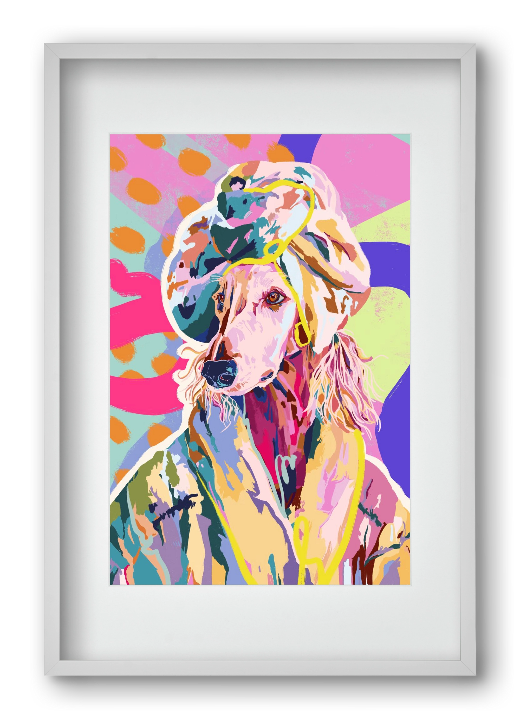 Affie, 40x60 cm (30x45 cm), Fehér keret, paszpartuval