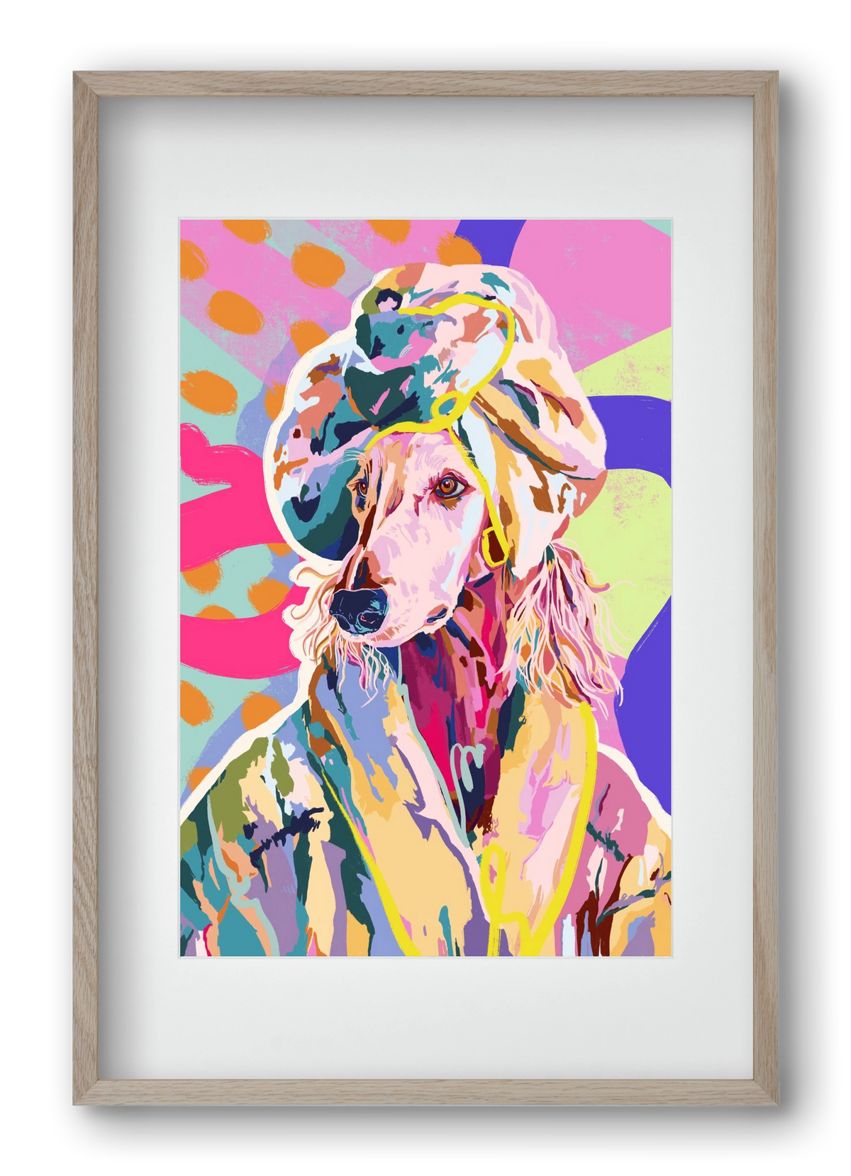 Affie, 40x60 cm (30x45 cm), Tölgy keret, paszpartuval