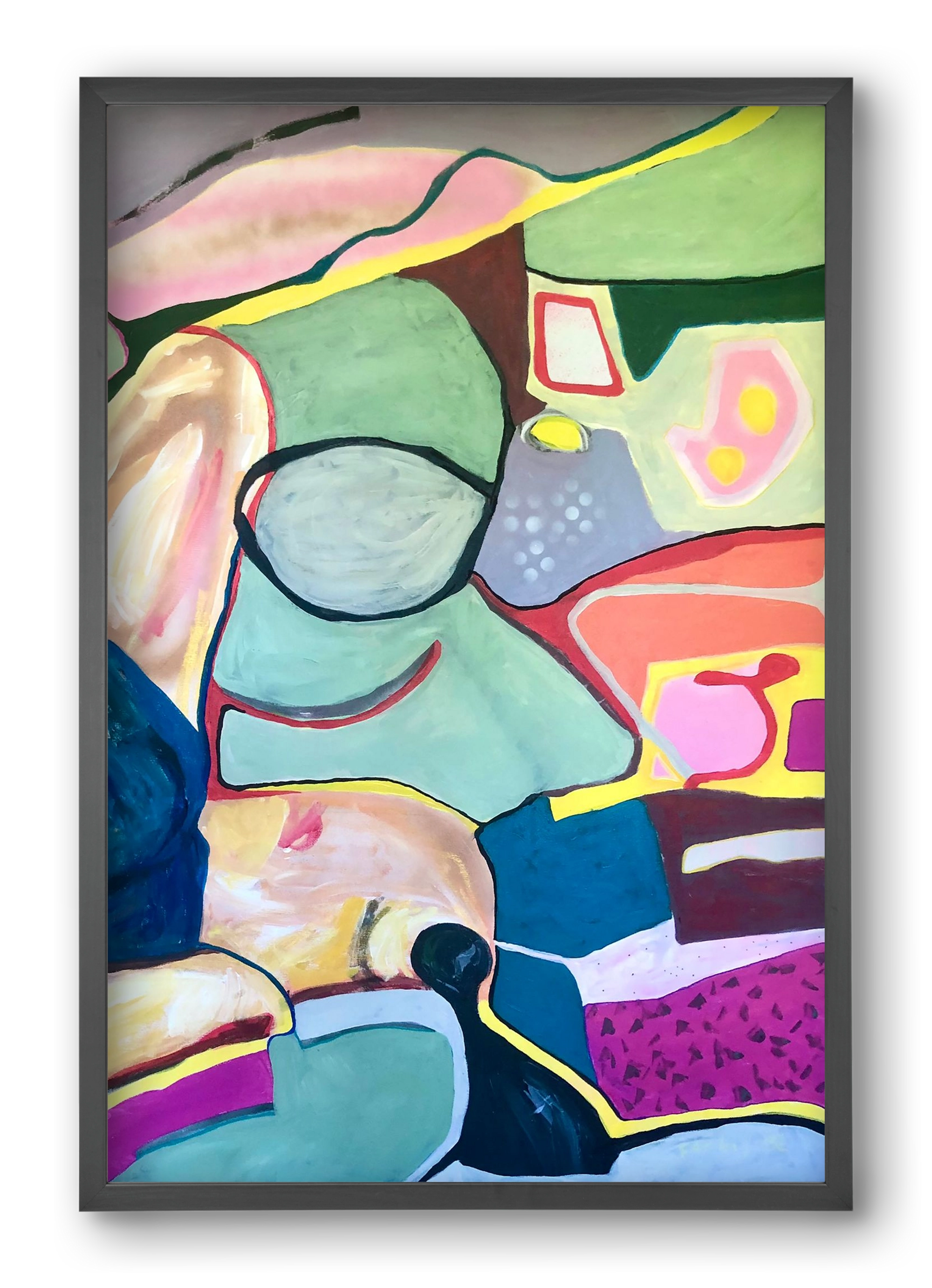 Melting my car seat, 40x60 cm (40x60 cm), Fekete keret