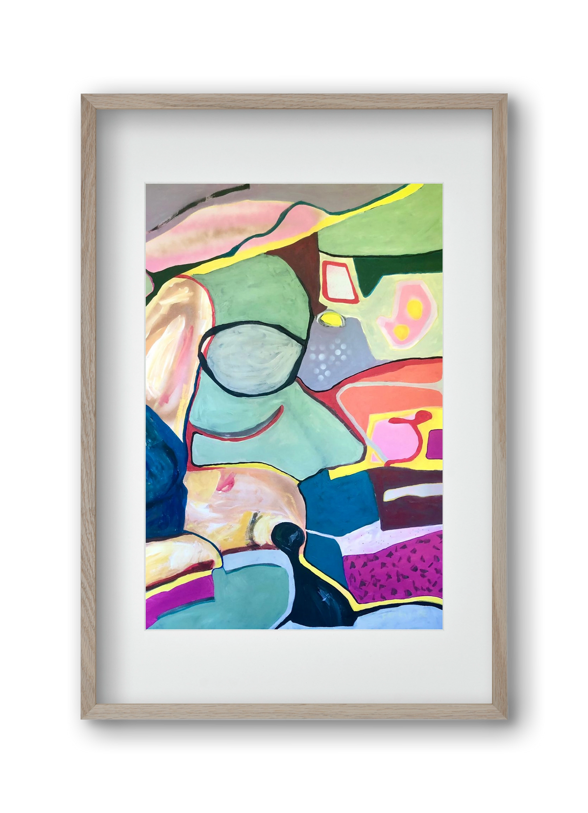 Melting my car seat, 30x45 cm (20x30 cm), Tölgy keret, paszpartuval