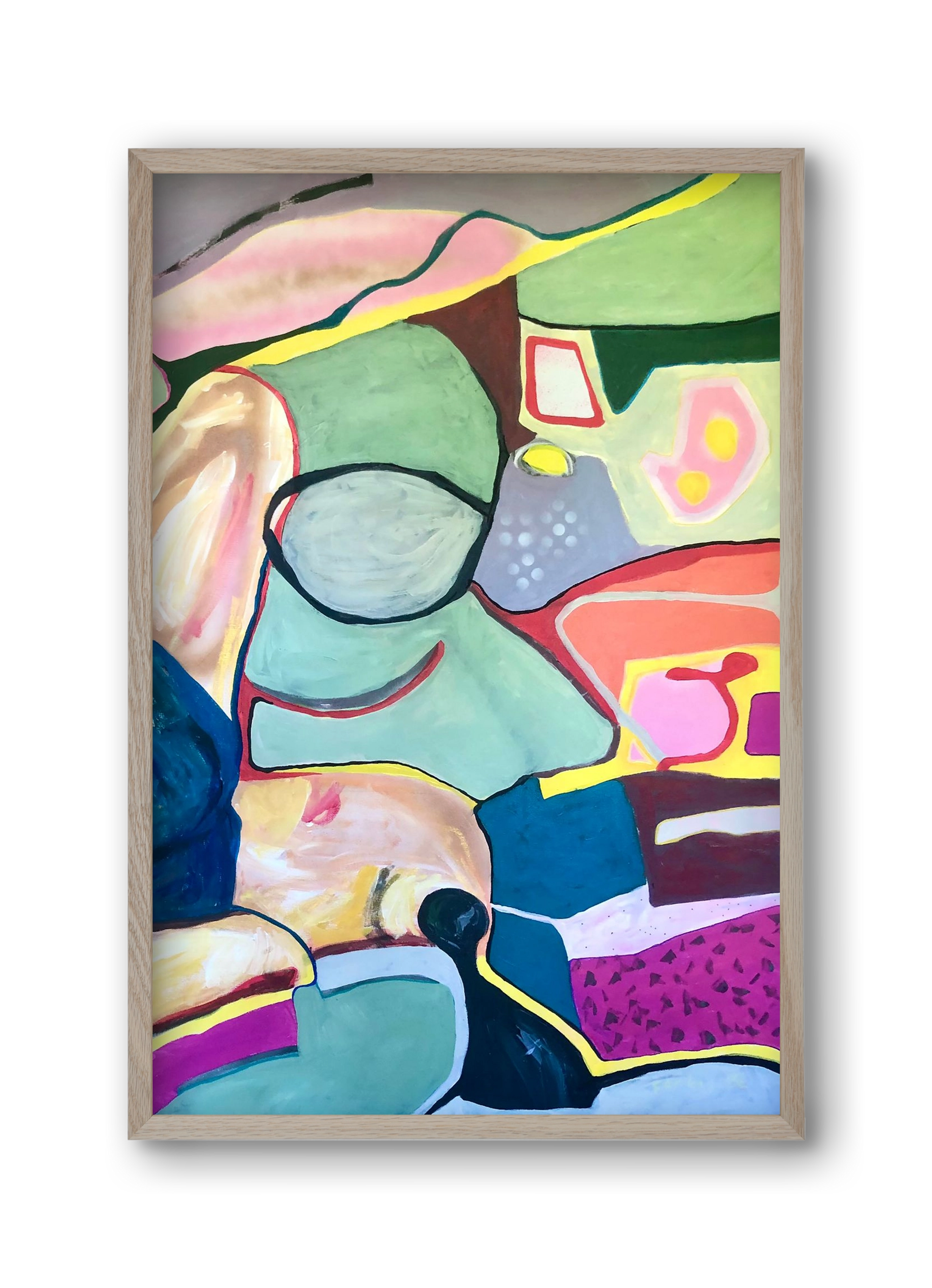 Melting my car seat, 30x45 cm (30x45 cm), Tölgy keret