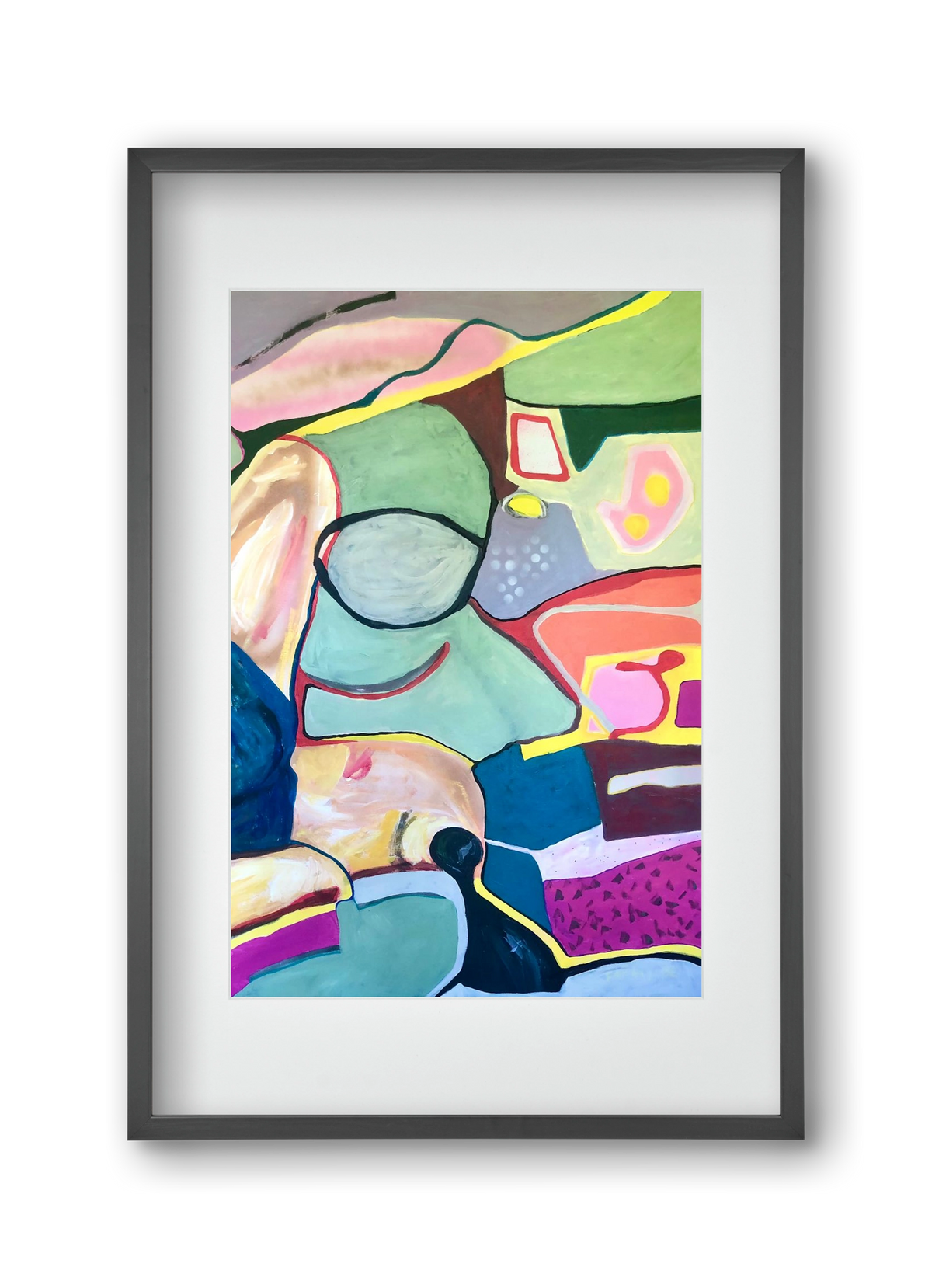 Melting my car seat, 30x45 cm (20x30 cm), Fekete keret, paszpartuval