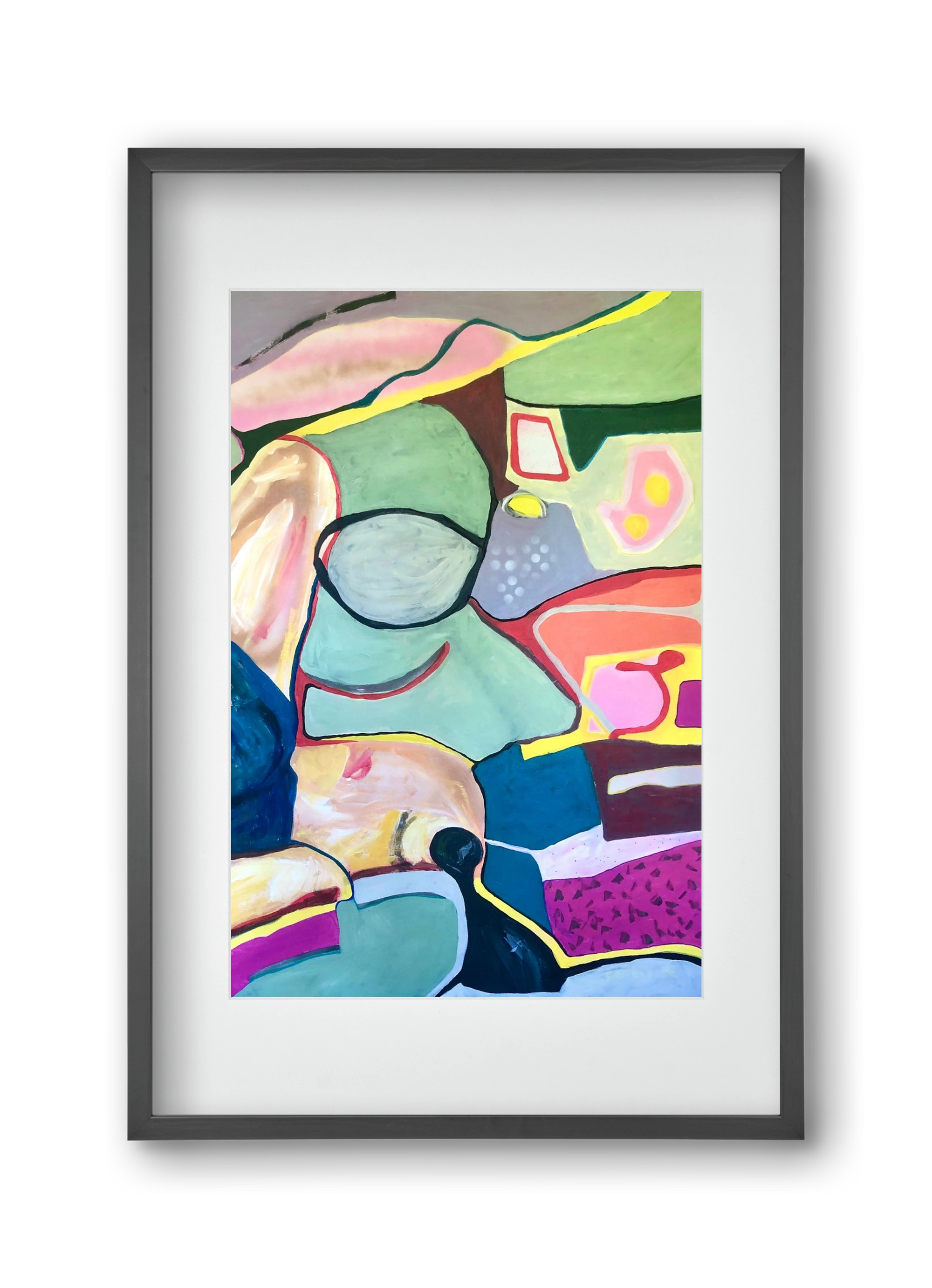 Melting my car seat, 30x45 cm (20x30 cm), Fekete keret, paszpartuval