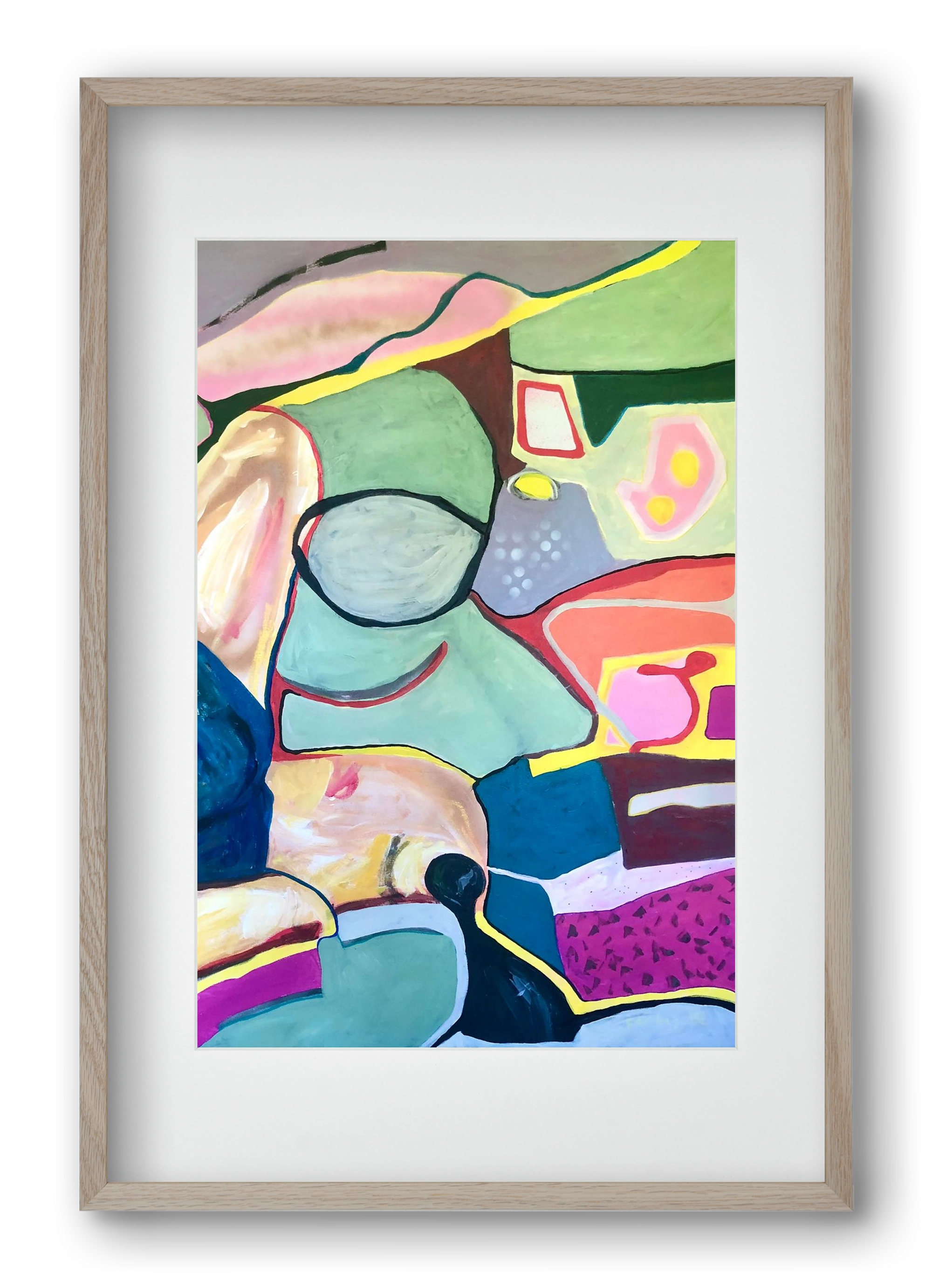 Melting my car seat, 40x60 cm (30x45 cm), Tölgy keret, paszpartuval