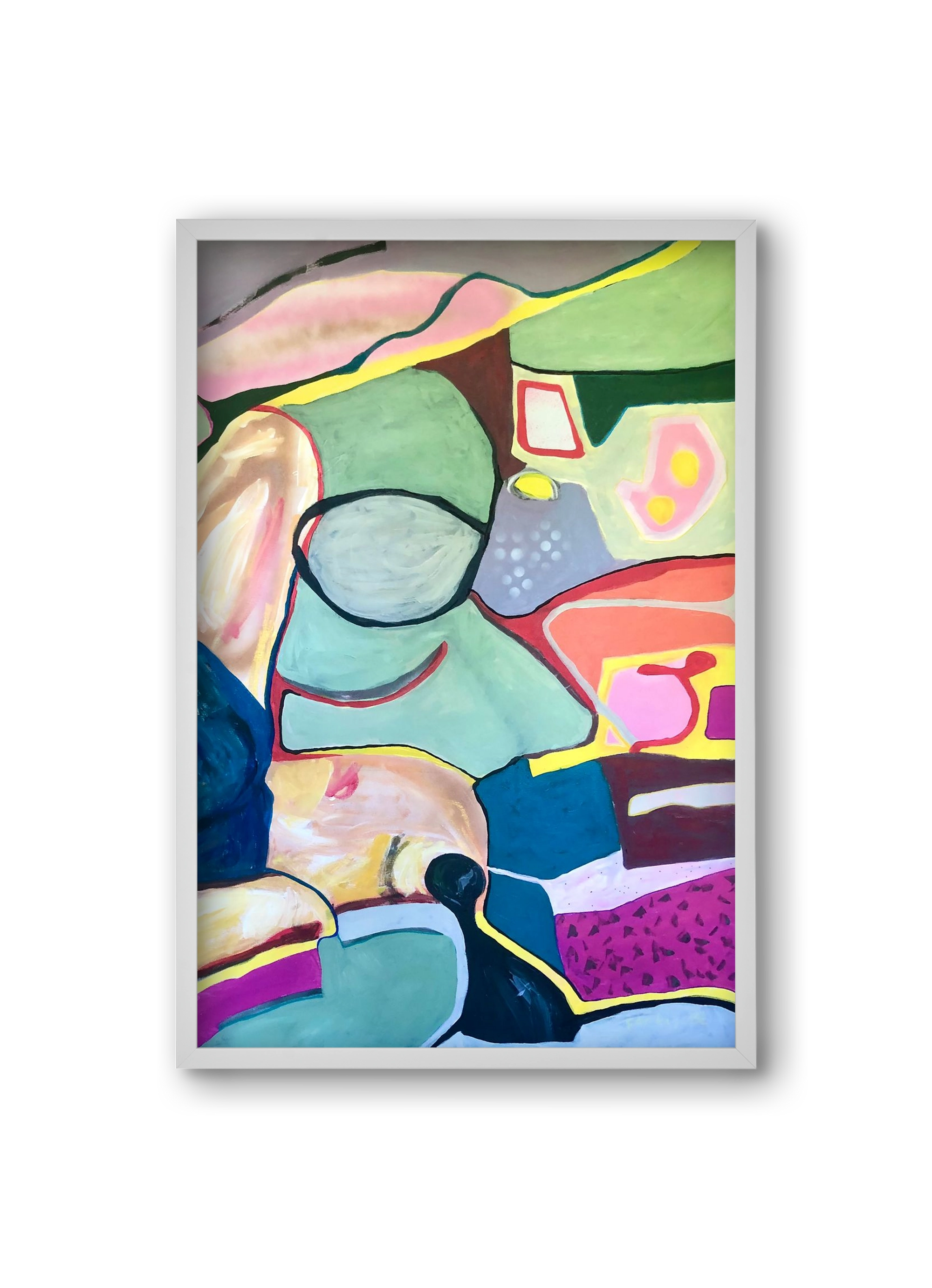 Melting my car seat, 20x30 cm (20x30 cm), Fehér keret