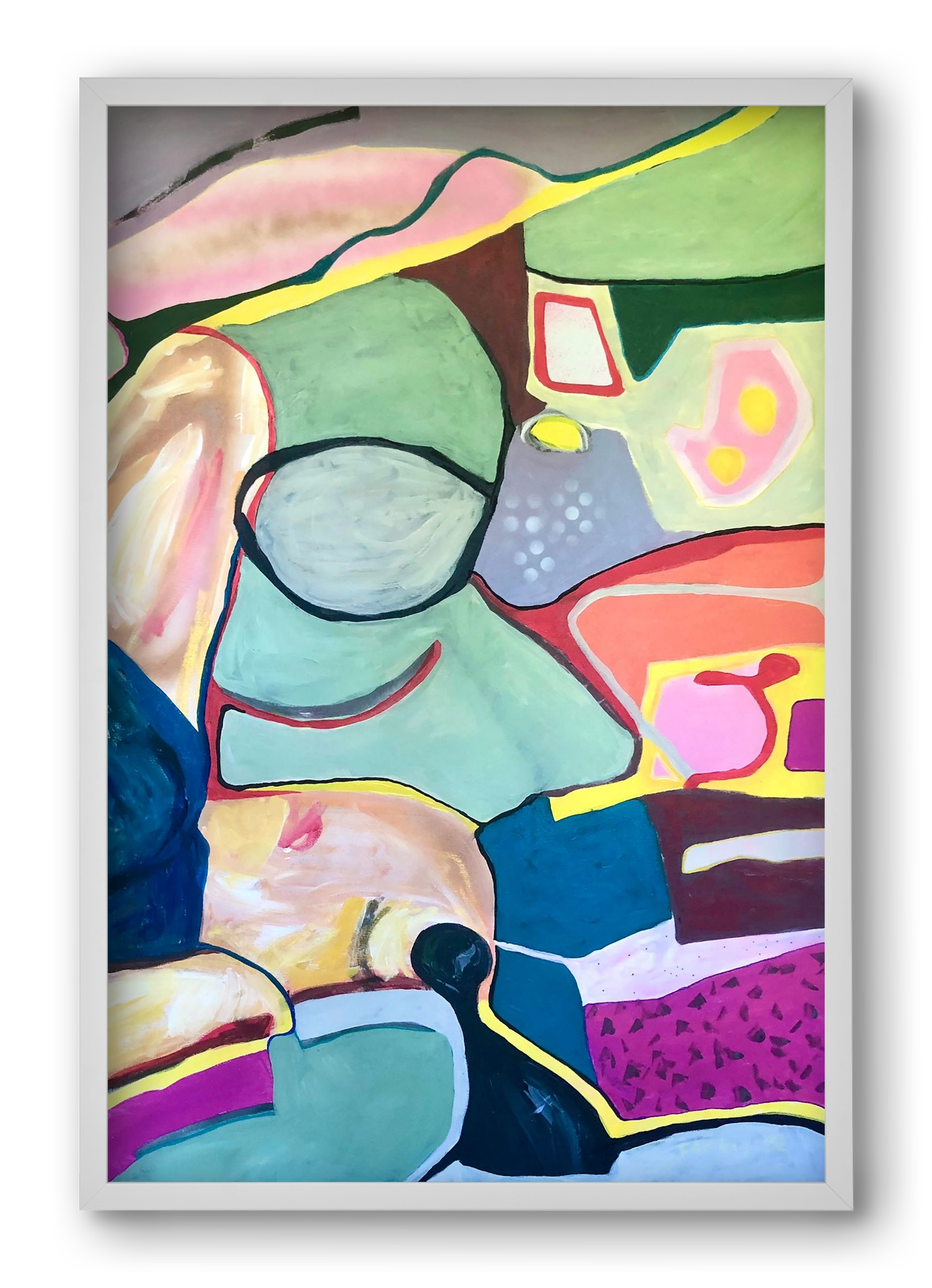 Melting my car seat, 40x60 cm (40x60 cm), Fehér keret