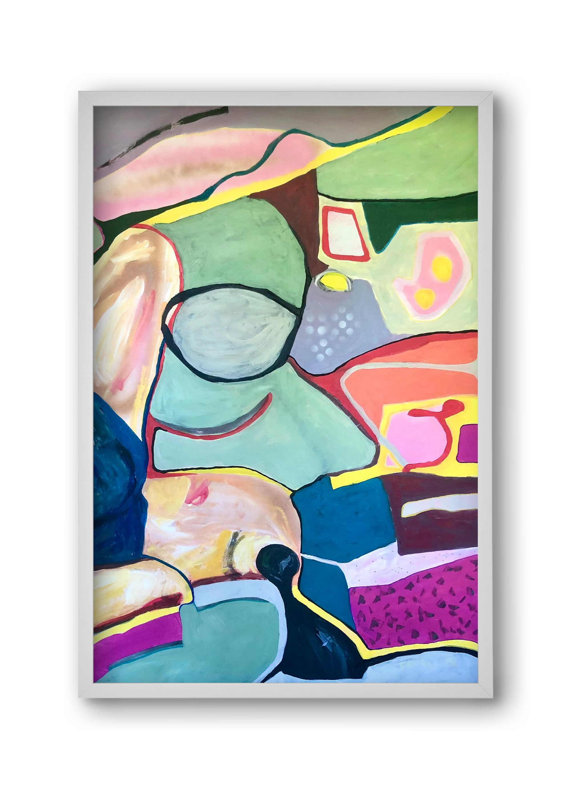 Melting my car seat, 30x45 cm (30x45 cm), Fehér keret