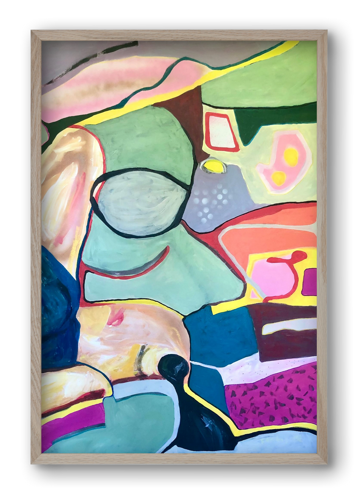 Melting my car seat, 40x60 cm (40x60 cm), Tölgy keret