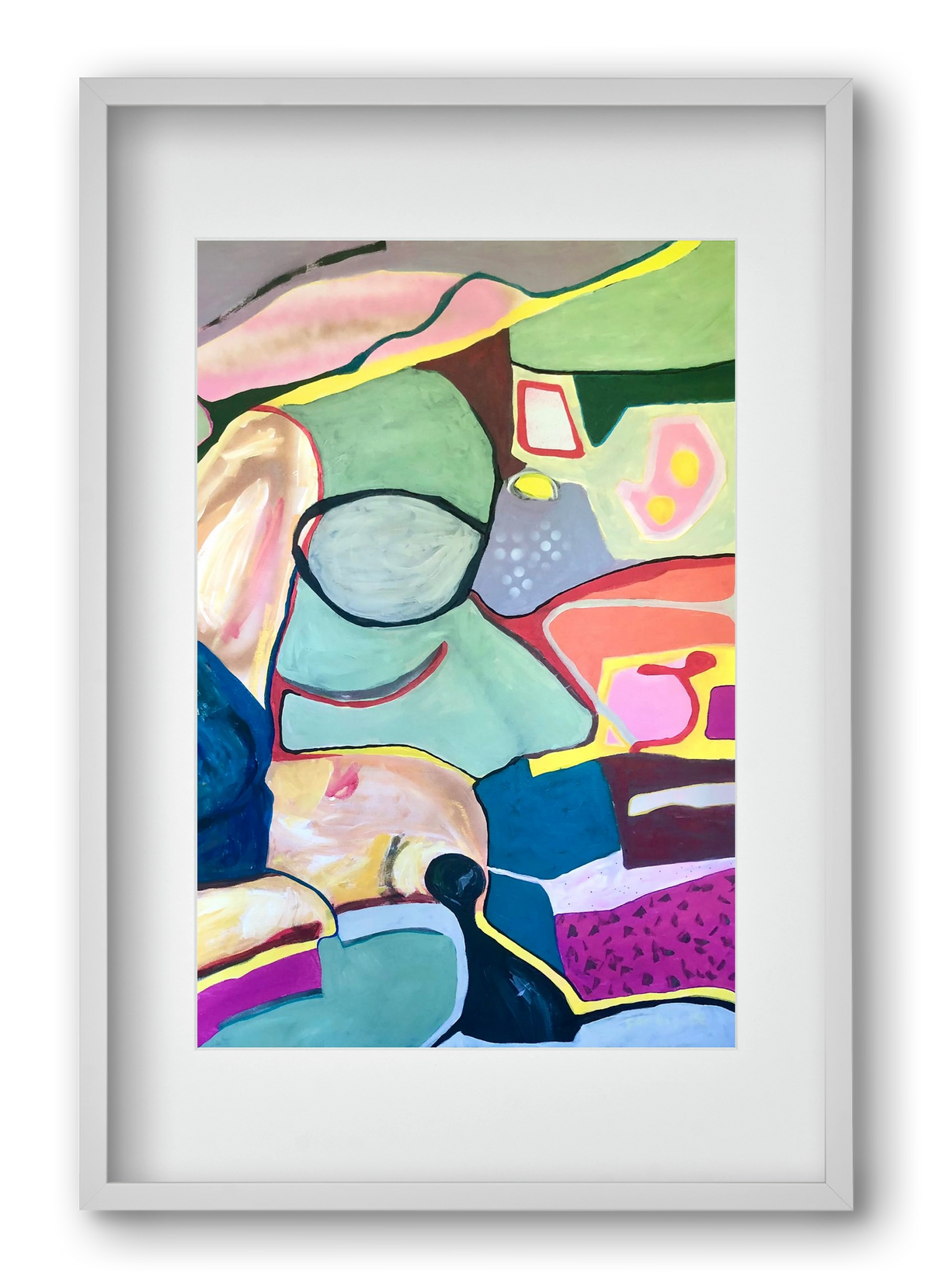 Melting my car seat, 40x60 cm (30x45 cm), Fehér keret, paszpartuval