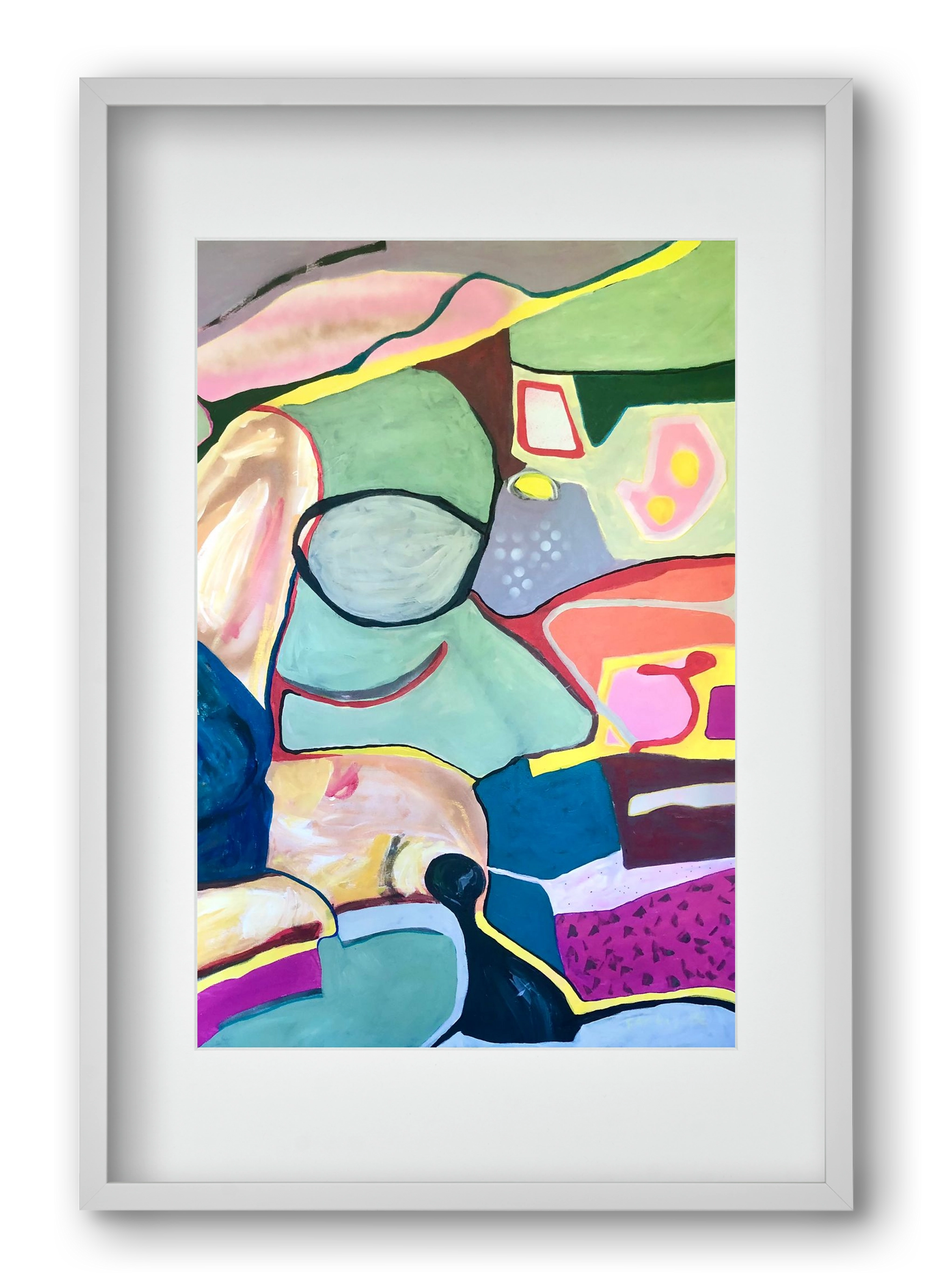 Melting my car seat, 40x60 cm (30x45 cm), Fehér keret, paszpartuval