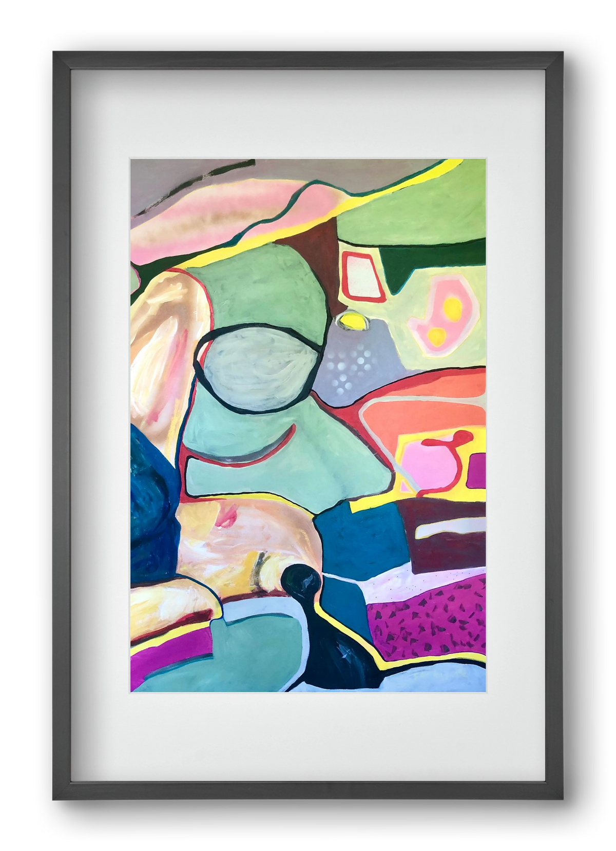 Melting my car seat, 40x60 cm (30x45 cm), Fekete keret, paszpartuval