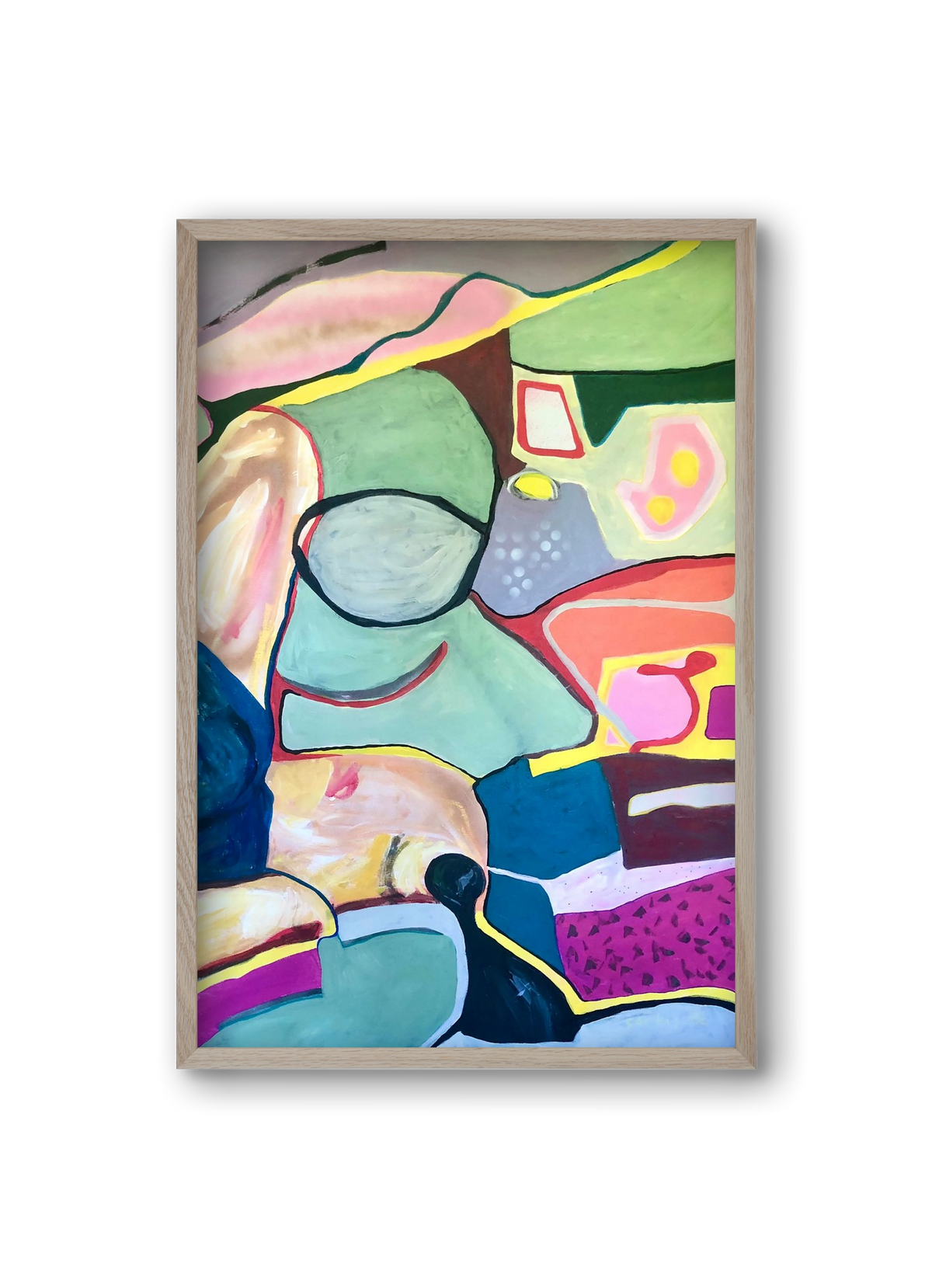 Melting my car seat, 20x30 cm (20x30 cm), Tölgy keret