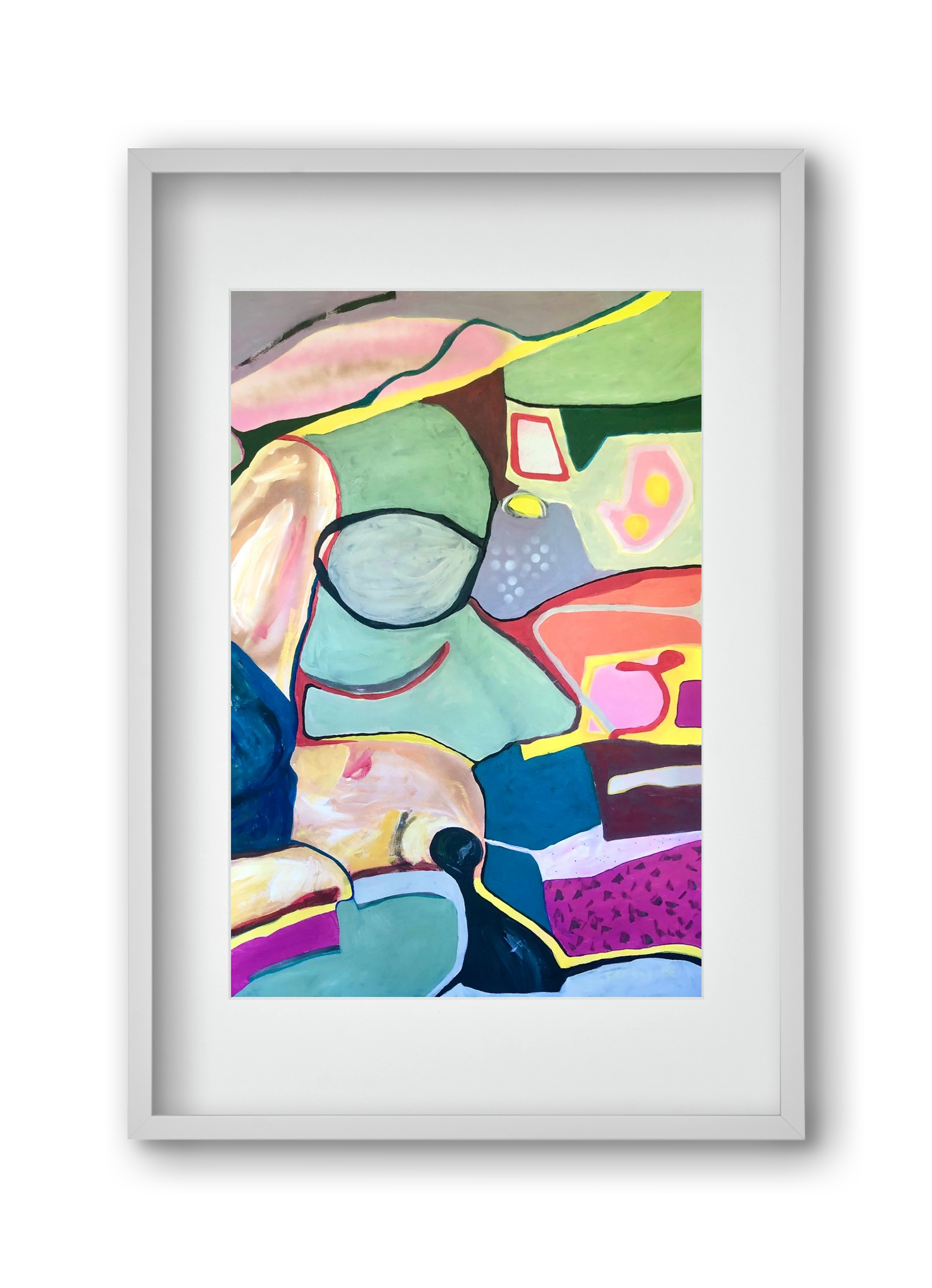 Melting my car seat, 30x45 cm (20x30 cm), Fehér keret, paszpartuval