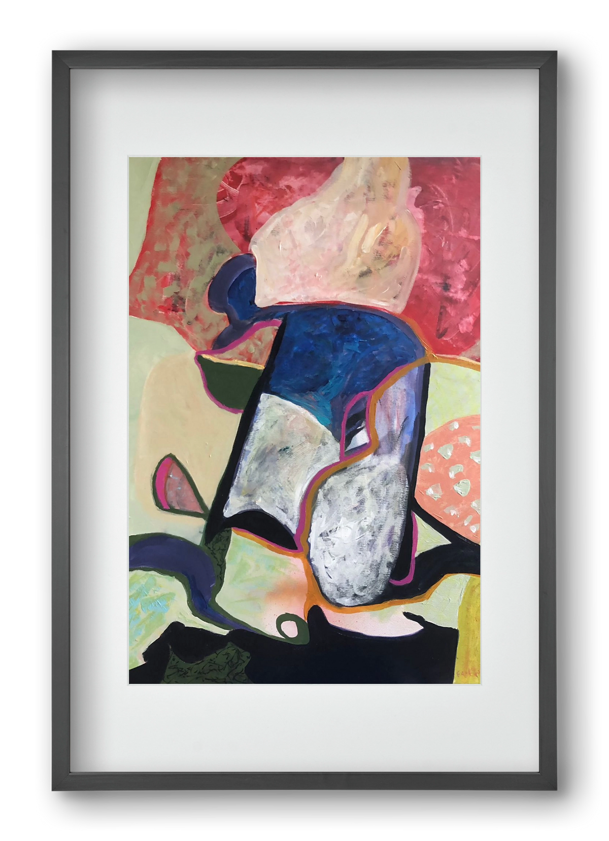 Eardrops, 40x60 cm (30x45 cm), Fekete keret, paszpartuval