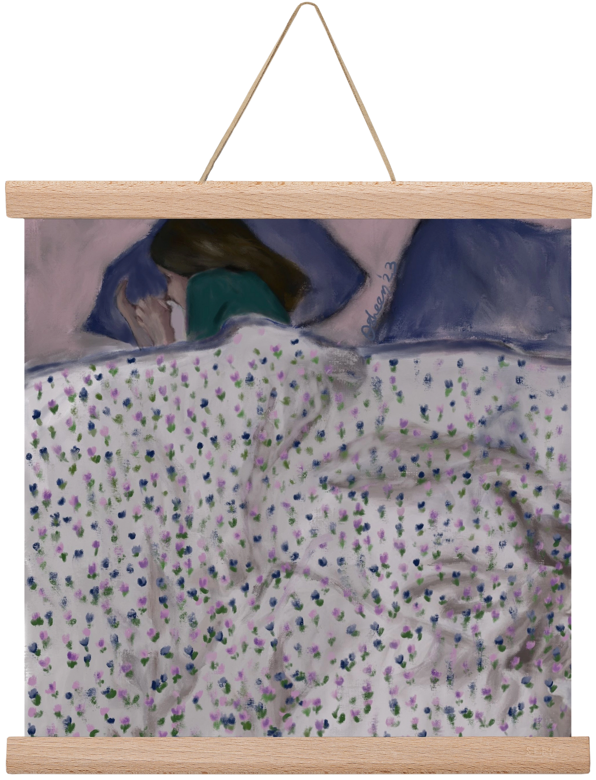 COZY IN MY BED, 30x30 cm (30x30 cm), Tölgy akasztó