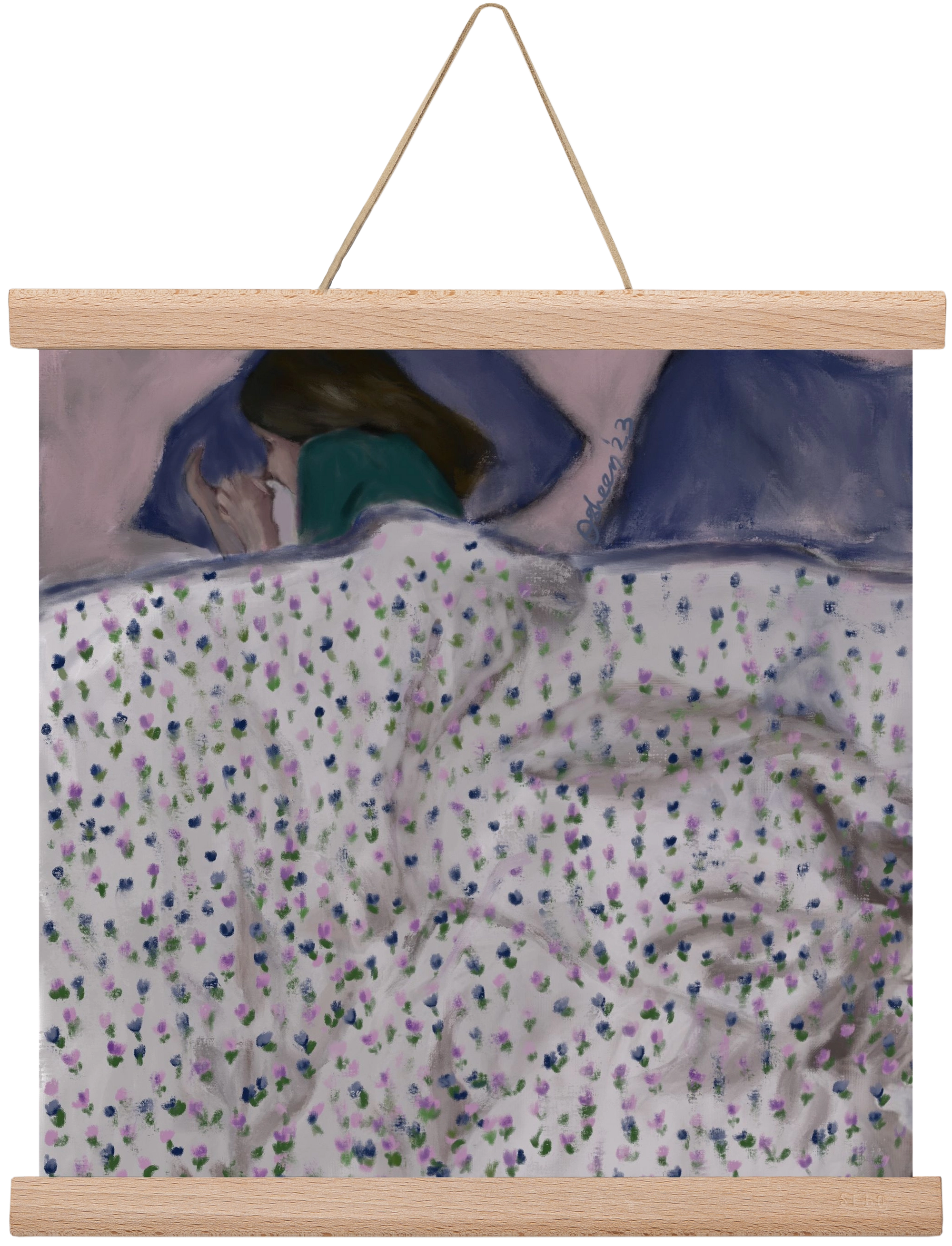 COZY IN MY BED, 30x30 cm (30x30 cm), Tölgy akasztó