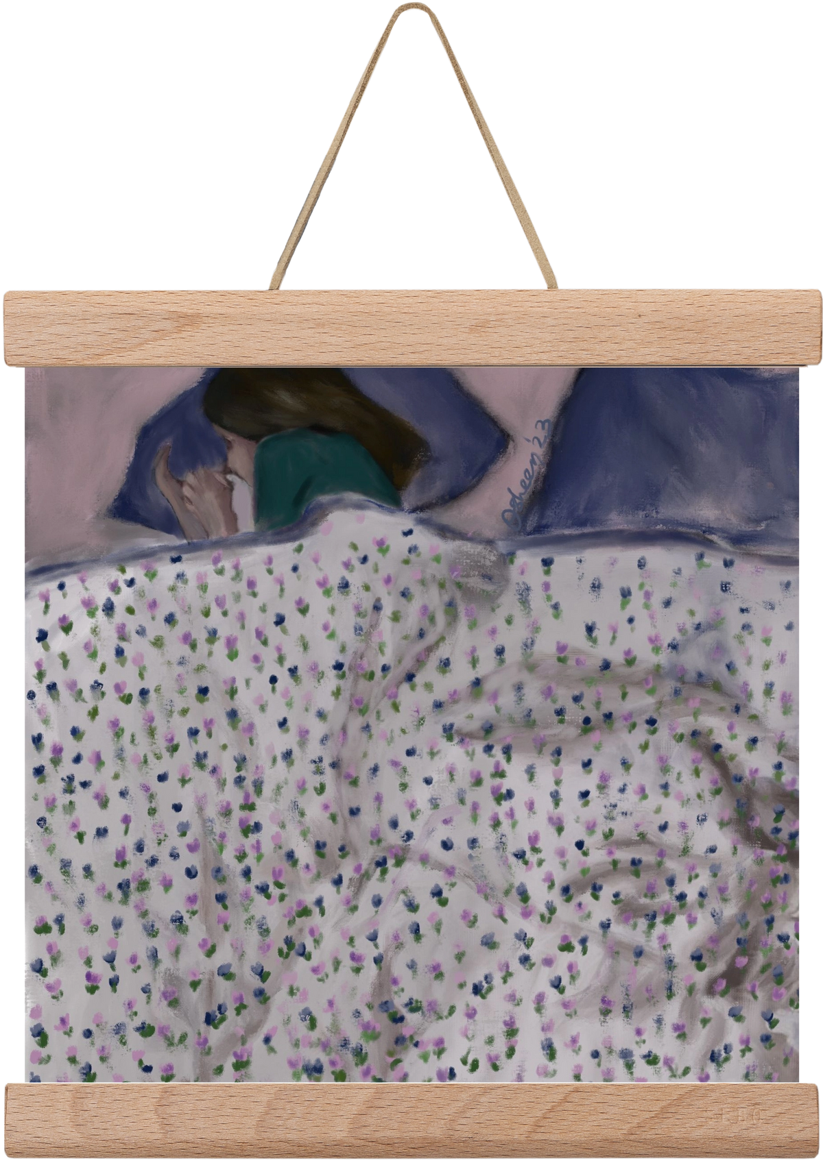 COZY IN MY BED, 20x20 cm (20x20 cm), Tölgy akasztó