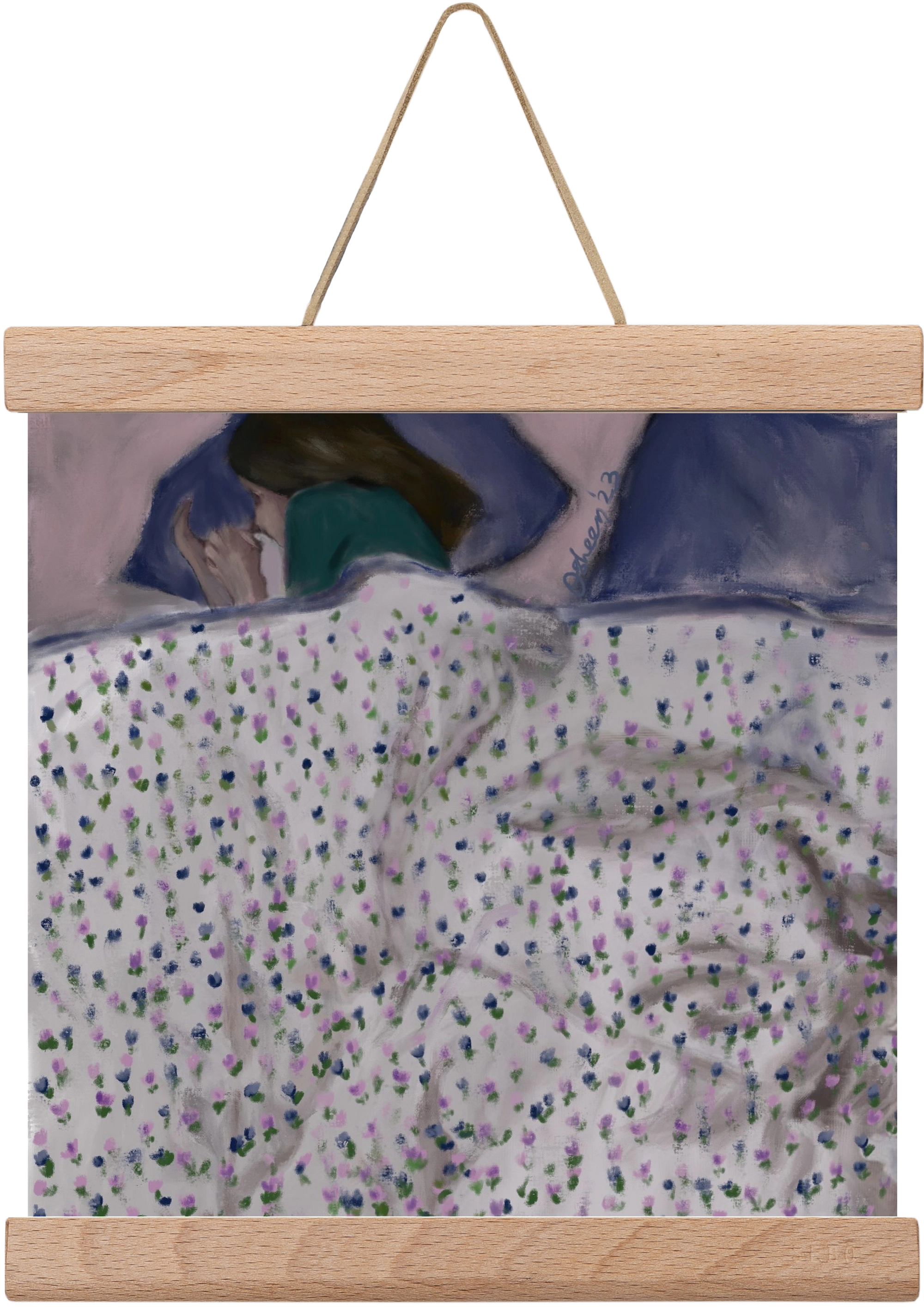 COZY IN MY BED, 20x20 cm (20x20 cm), Tölgy akasztó