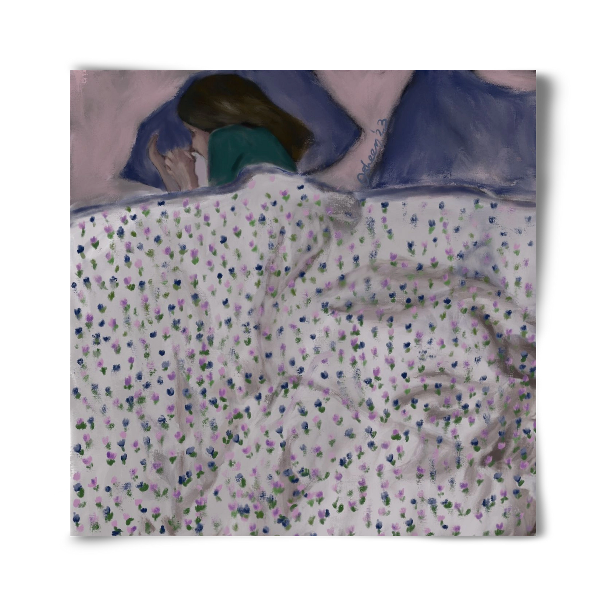 COZY IN MY BED, 40x40 cm, Keret nélkül