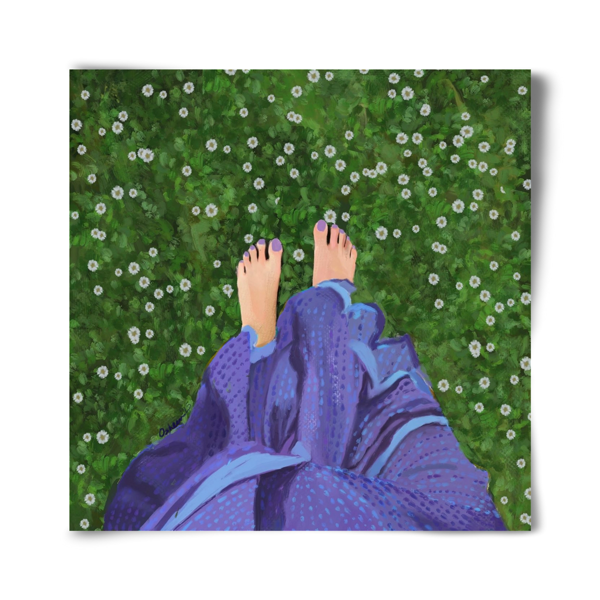 BAREFOOT SOUL, 40x40 cm, Keret nélkül